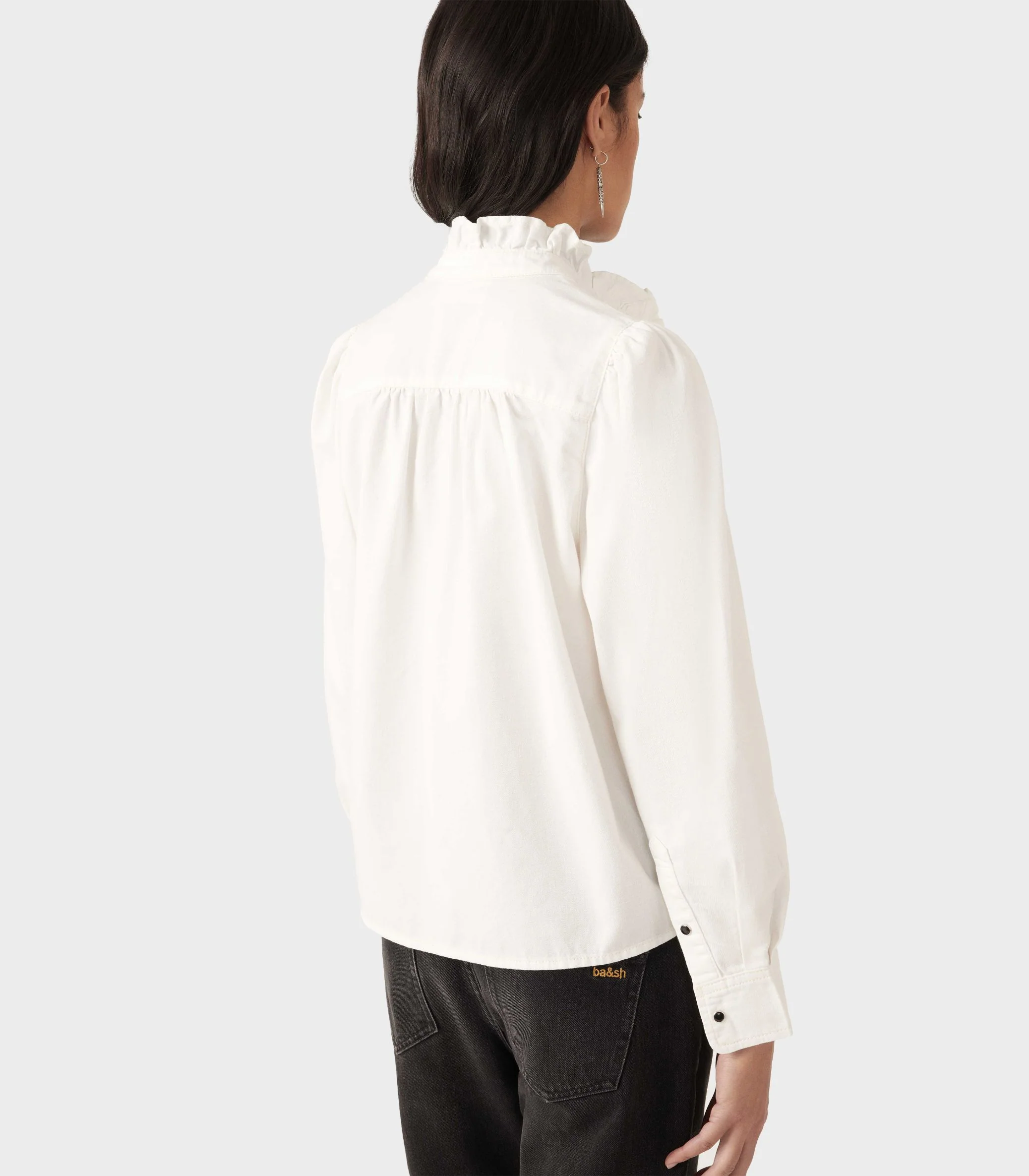 Ba&Sh - Omilac Ruffle-Trim Cotton Blouse - Image 5