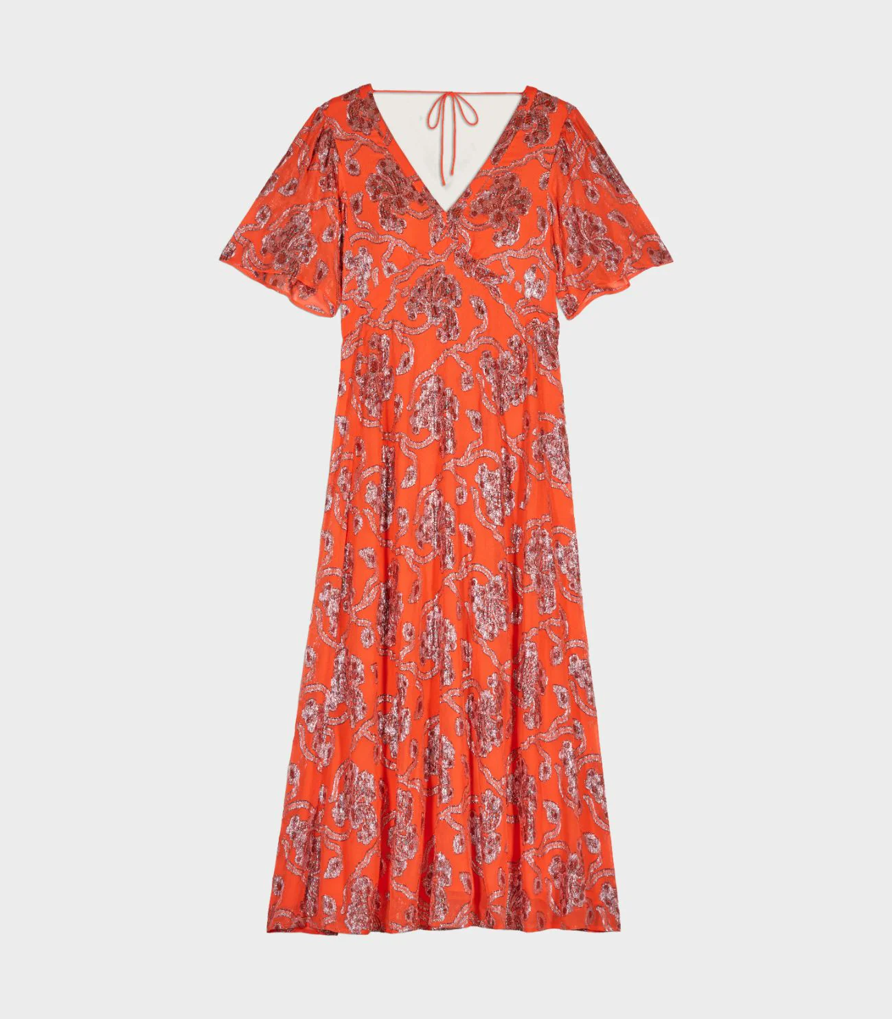 Ba&Sh -Metallic Floral Embroidered Maxi Dress - Image 2