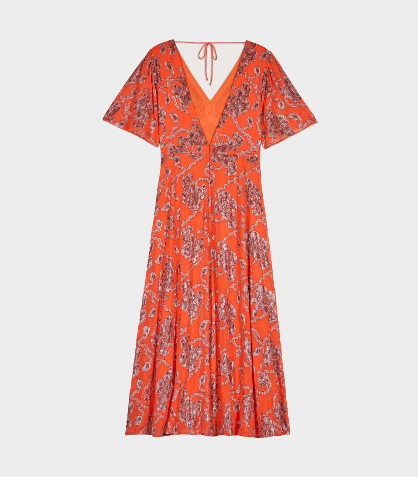 Ba&Sh -Metallic Floral Embroidered Maxi Dress - Image 4