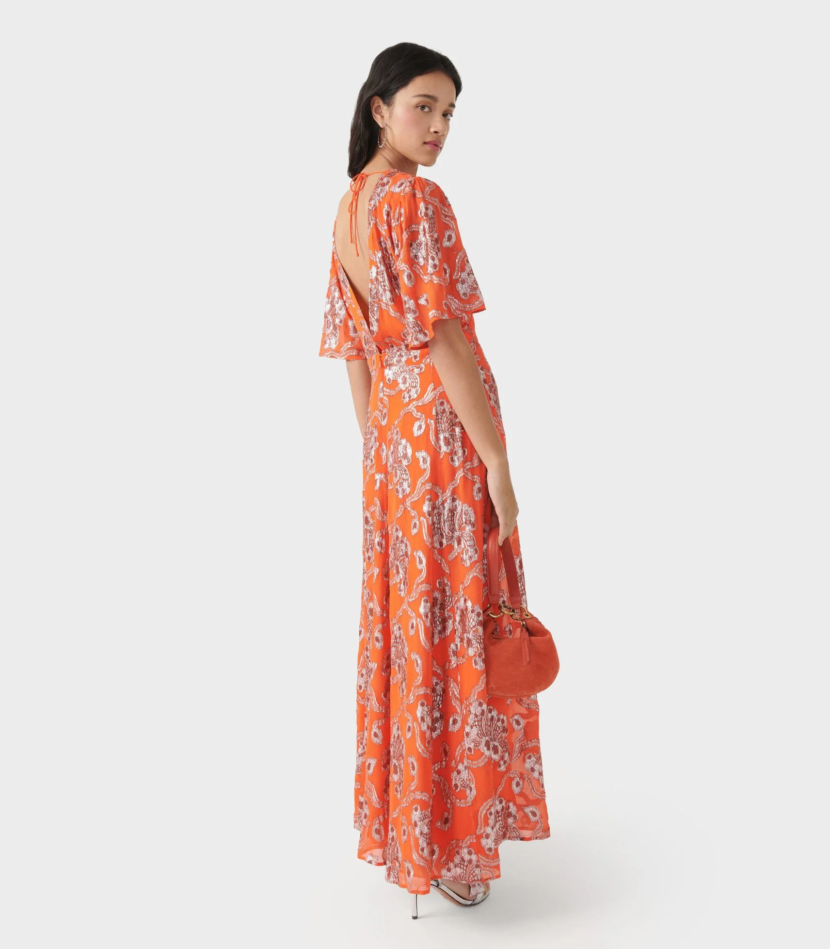 Ba&Sh -Metallic Floral Embroidered Maxi Dress - Image 6