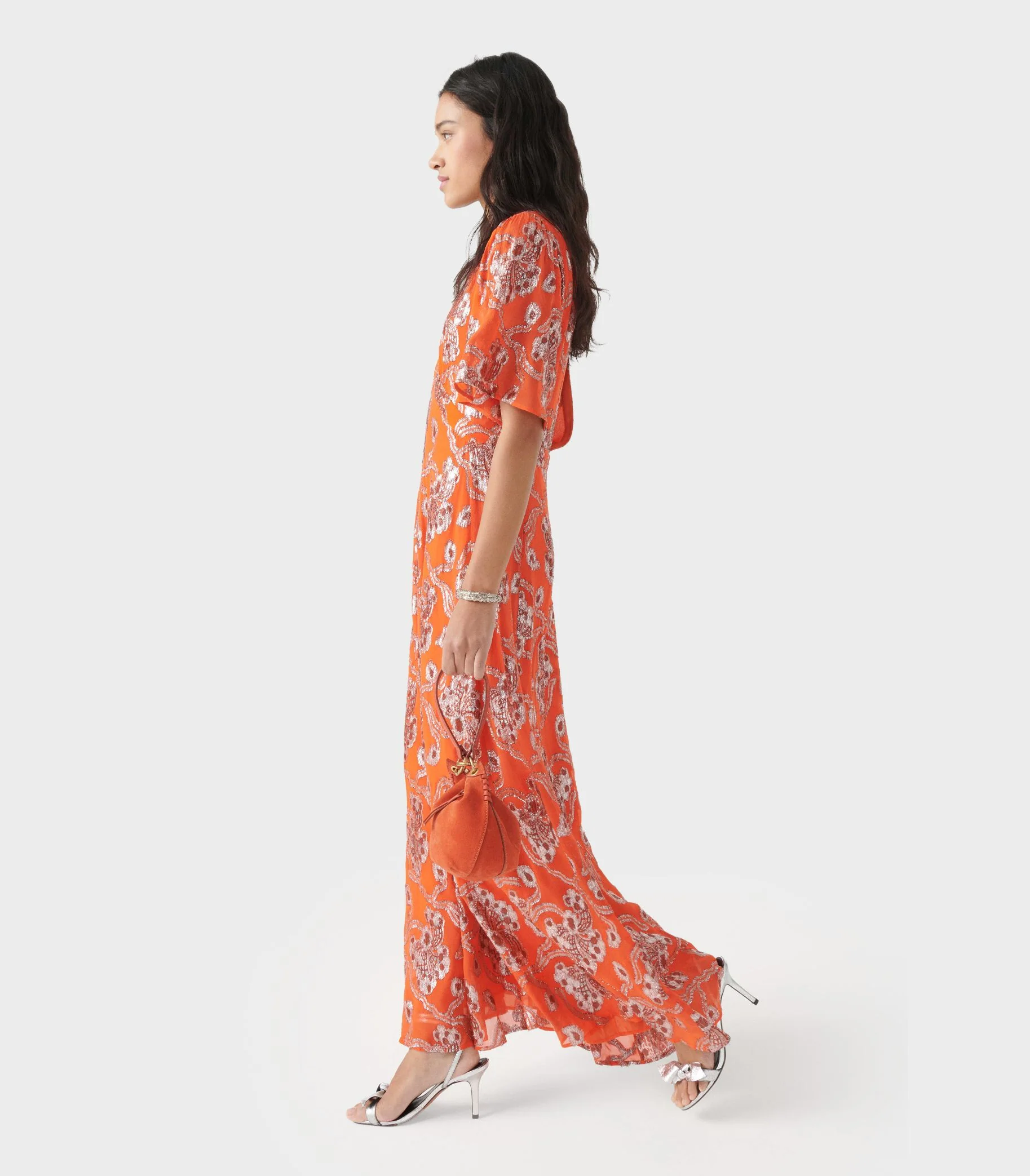 Ba&Sh -Metallic Floral Embroidered Maxi Dress - Image 7