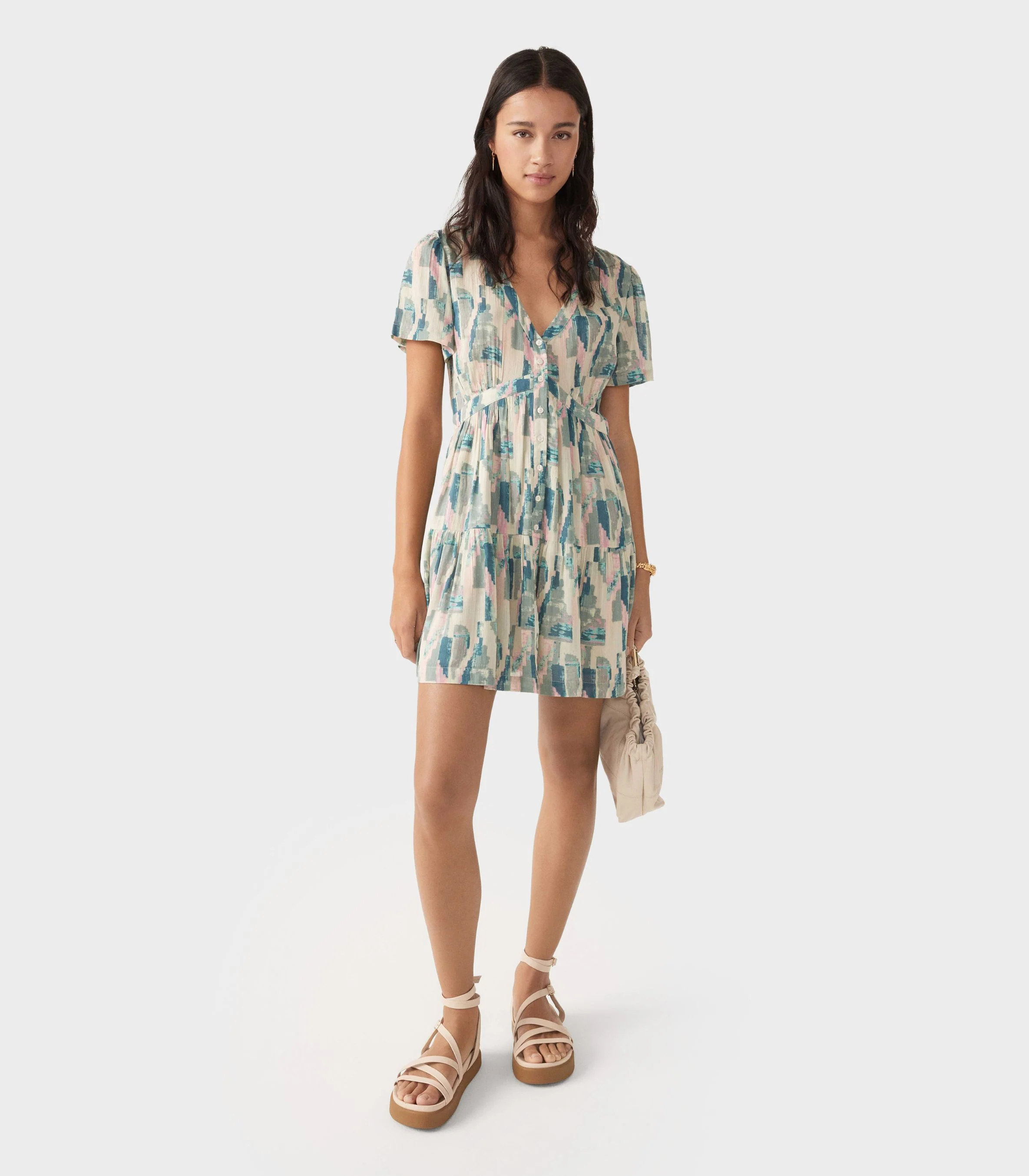 Ba&Sh -Talita Abstract-Print Mini Dress - Image 6