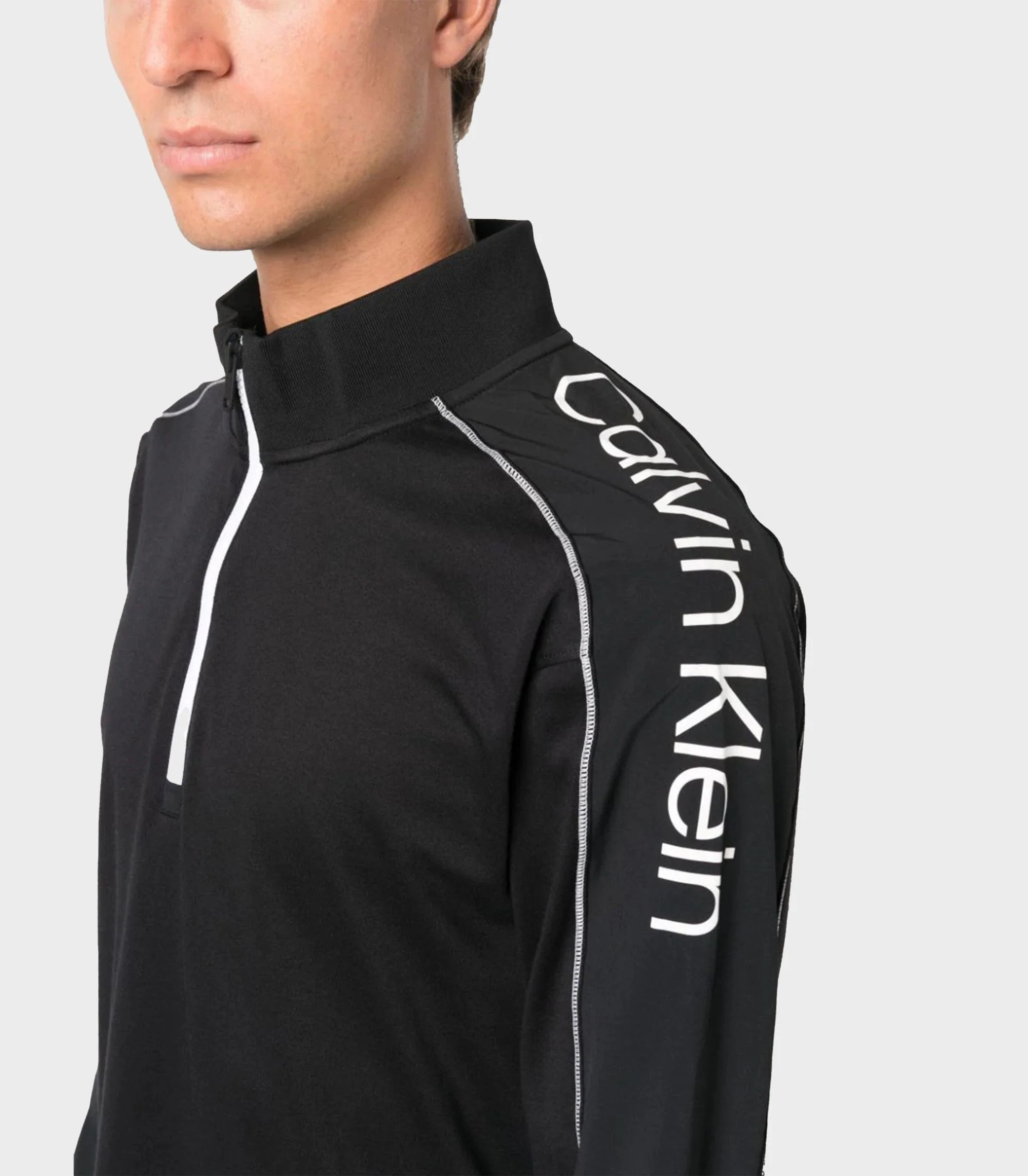 Calvin Klein - Men's Logo Print Half Zip Performance T-Shirt - Image 3