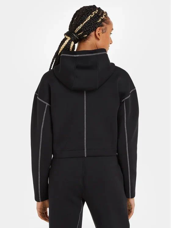 Calvin Klein -Cropped Mock Neck Logo Top - Image 3