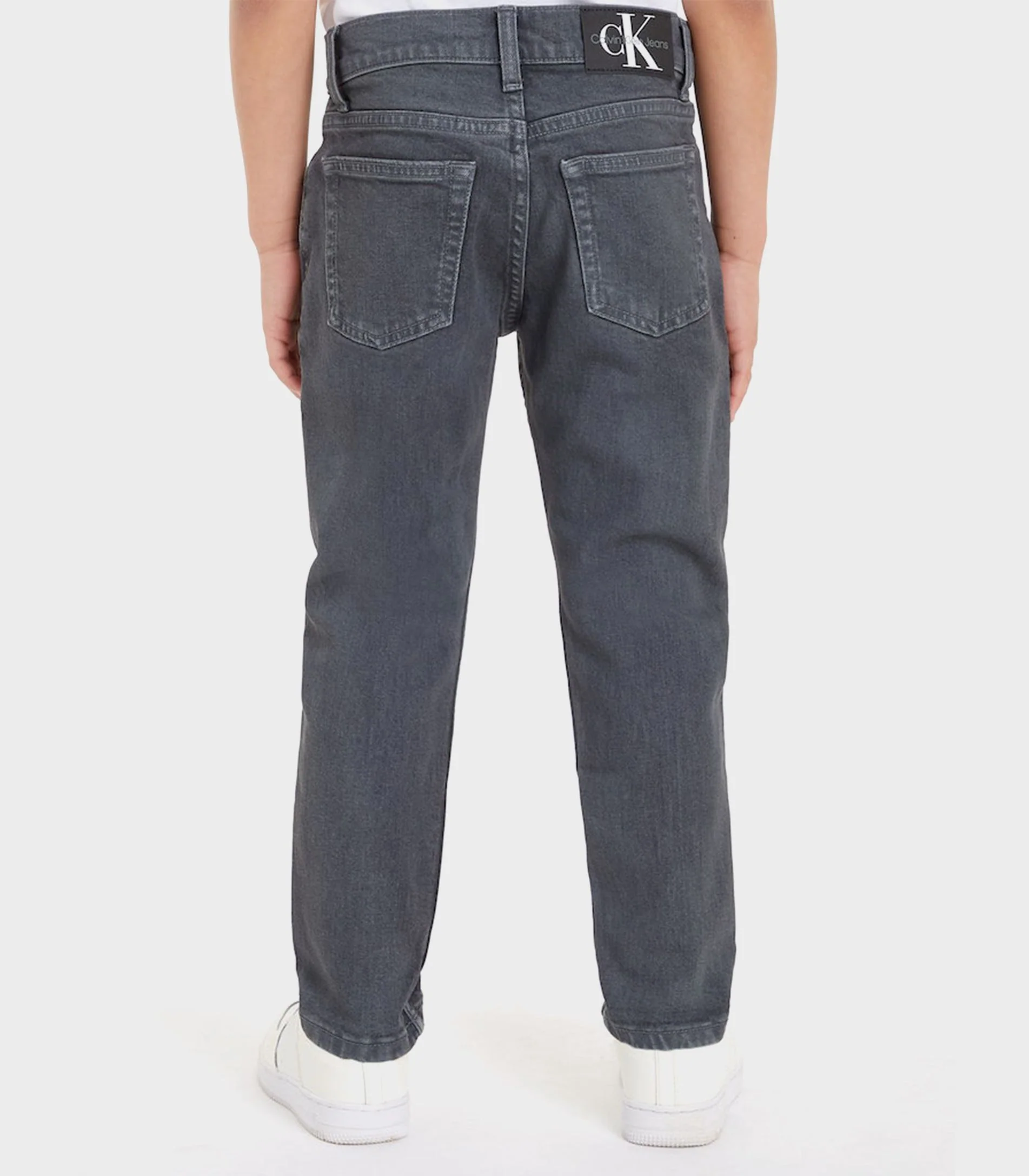 Calvin Klein  - Boys -  Grey Dark Overdyed Dad Fit Jeans - Image 5