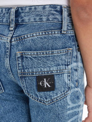 Calvin Klein - Mid Rise Straight Logo Jeans - Image 5