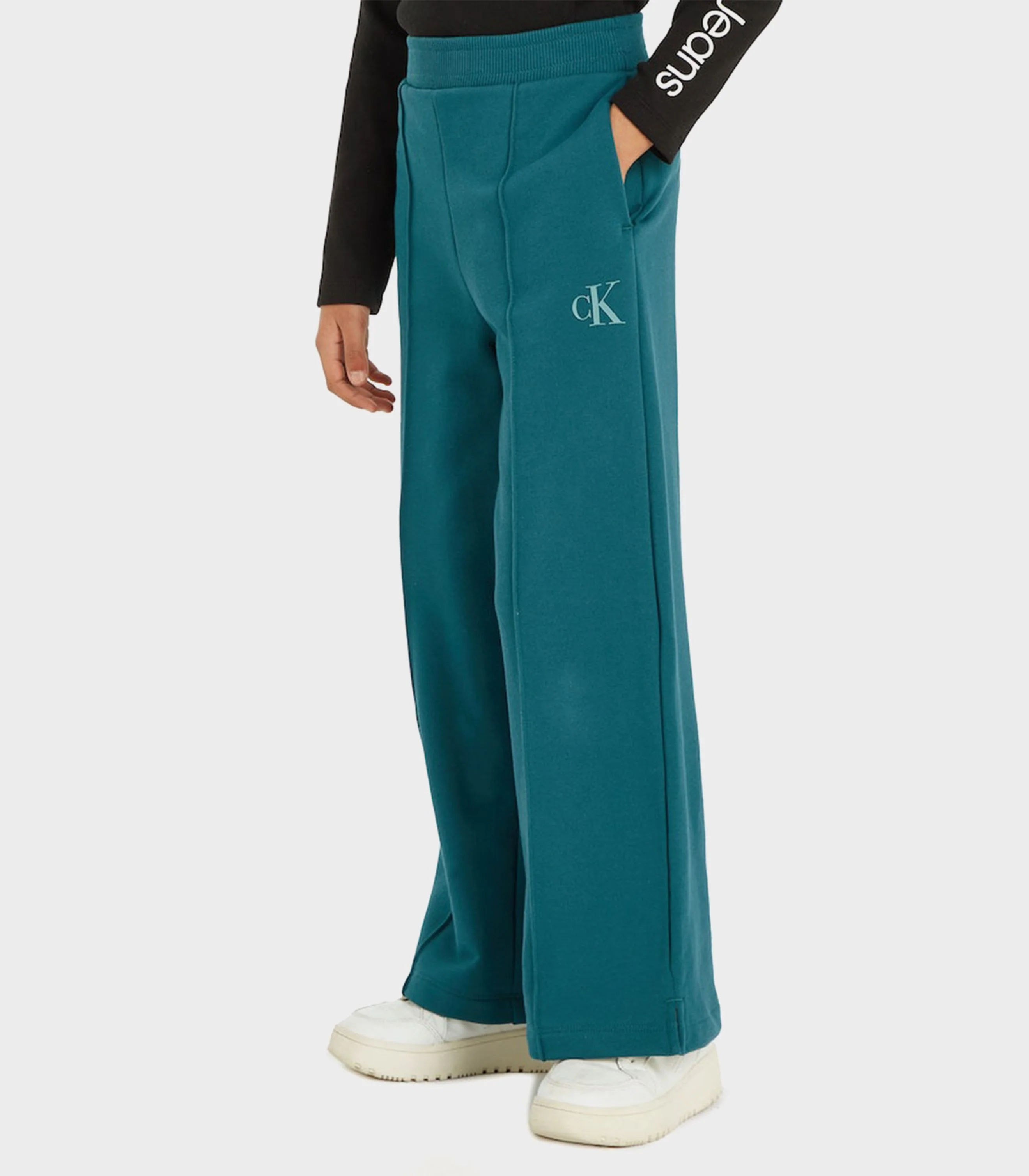 Calvin Klein  - Girls -  Organic Cotton Overprint Joggers Relaxed Fit - Image 7