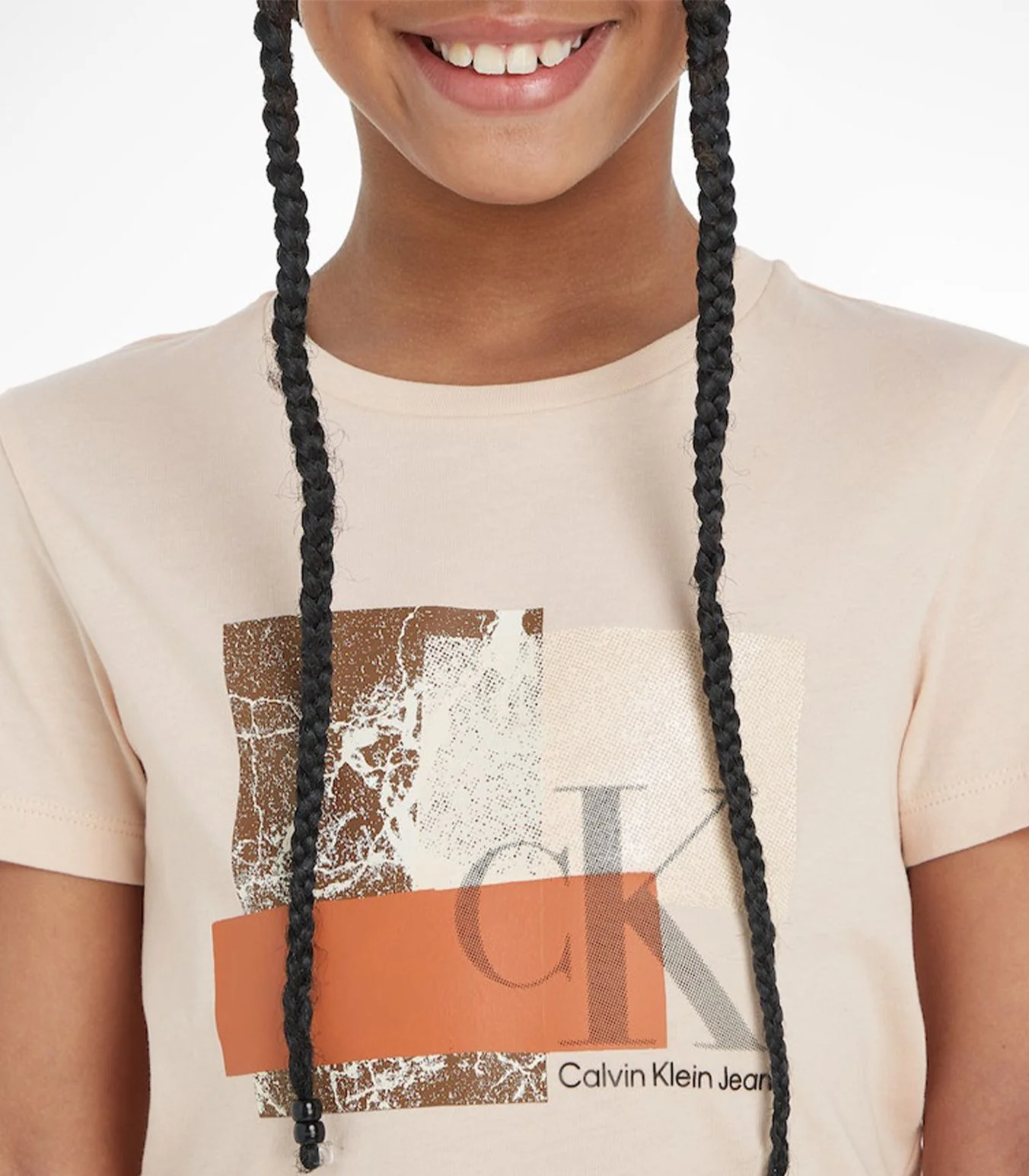 Calvin Klein  - Girls -  Layered Monogram Boxy Logo T - Shirt - Image 5