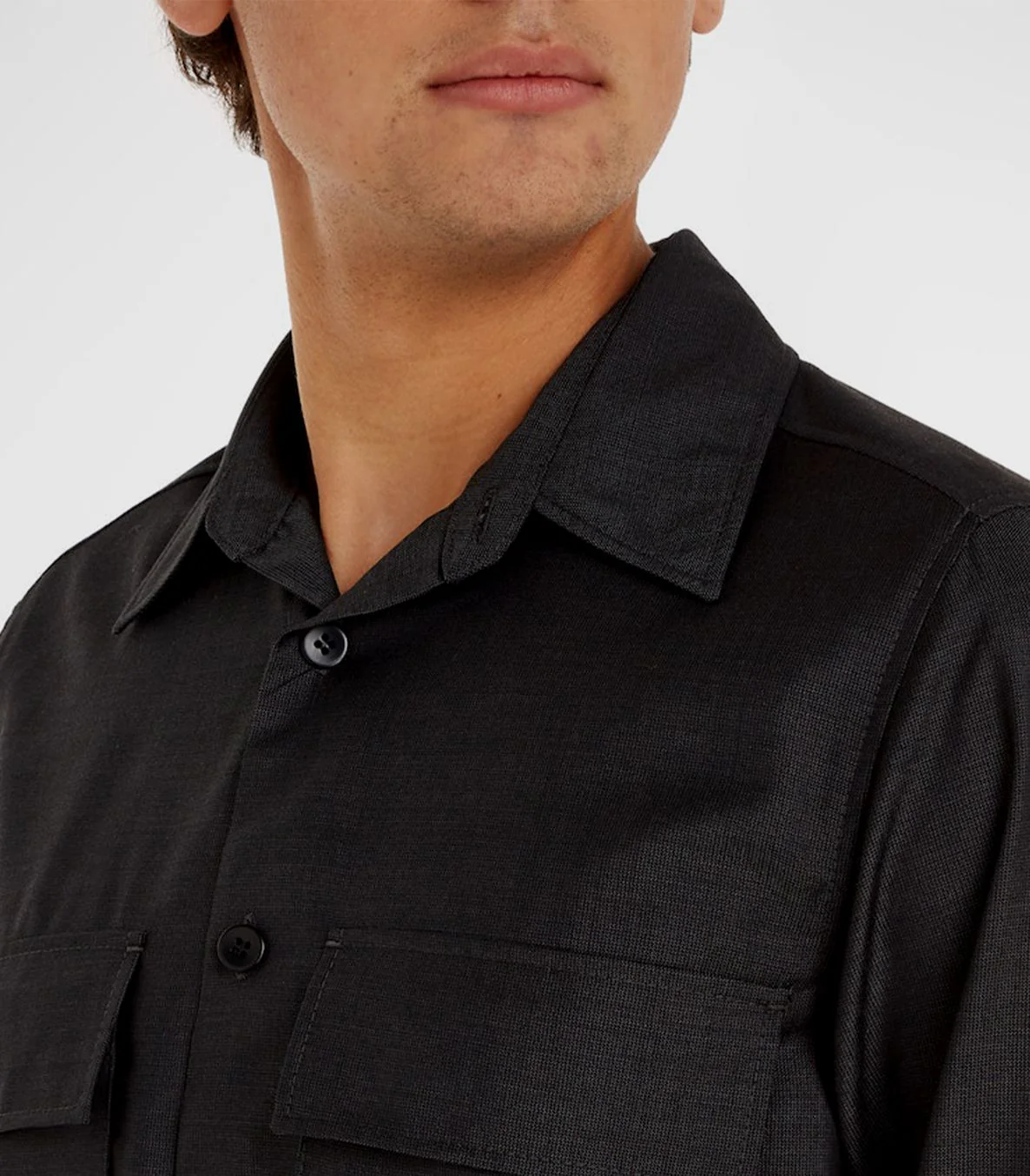 Calvin Klein - Men's Super 100 Broken Twill Overshirt - Image 4