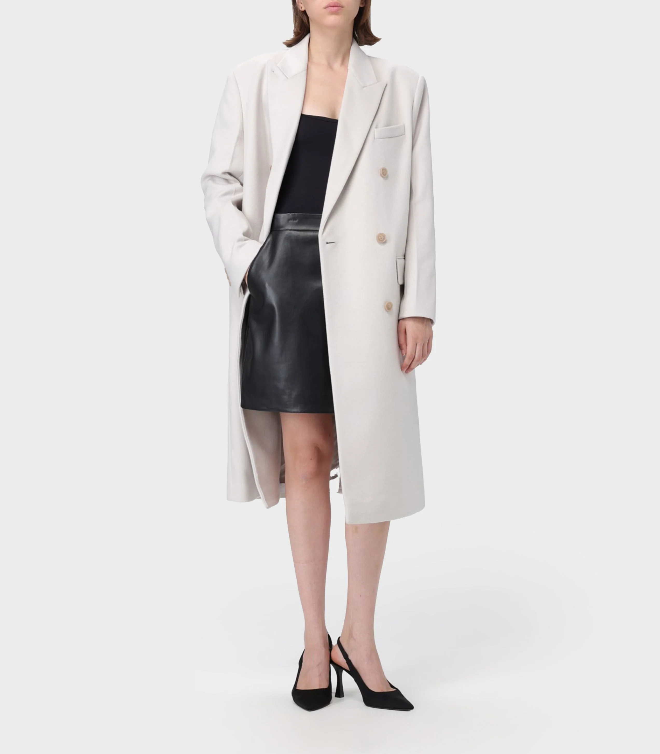 Calvin Klein - Double-Breasted Wool-Blend Coat Regular Fit - Image 4