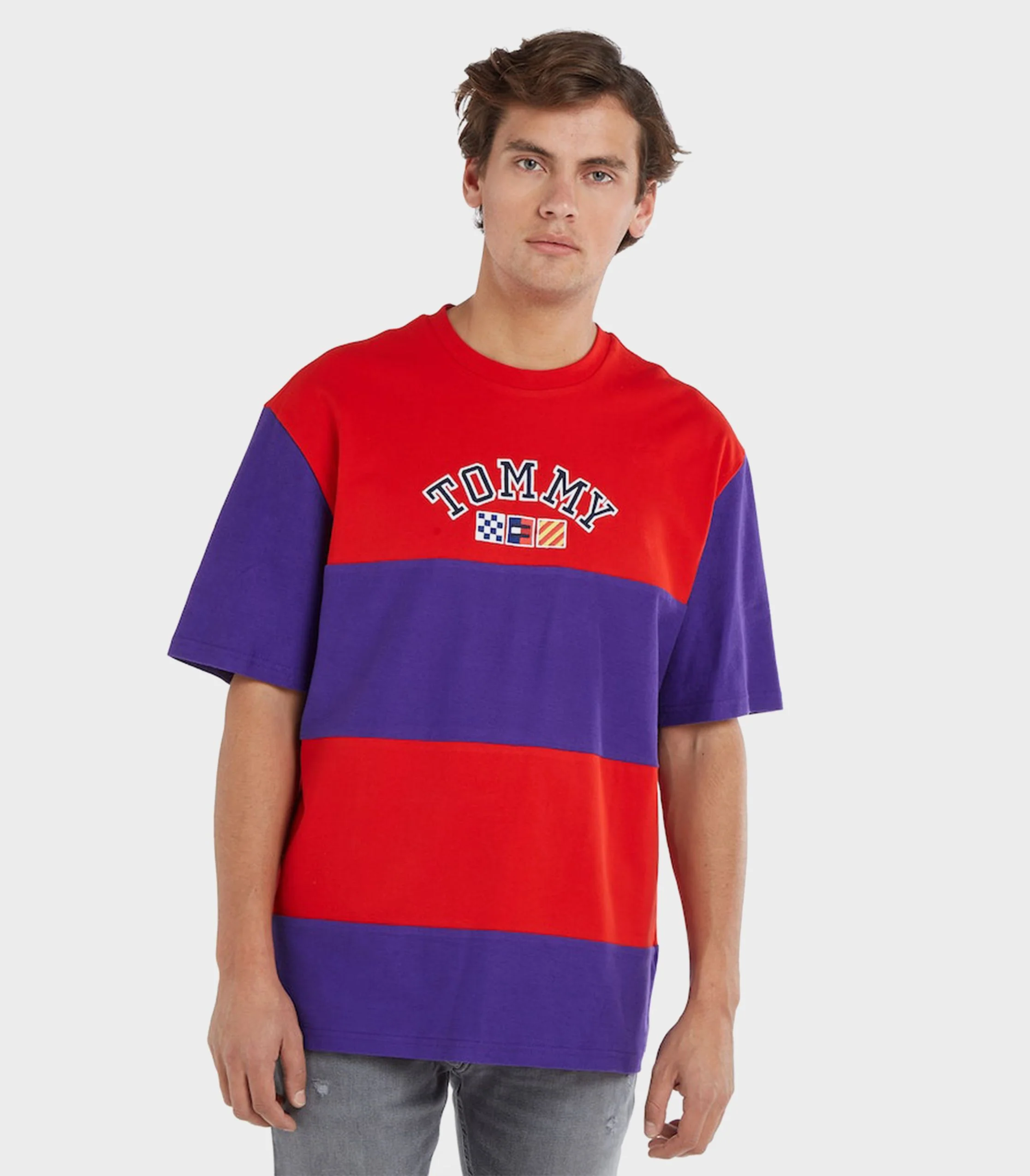 Tommy Hilfiger Jeans - Men's Texture Blocked Color Tshirt Oversized Fit - Image 2