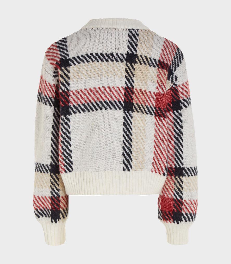 Tommy Hilfiger  - Girls -  Hilfiger Check Crew Neck Sweater Relaxed Fit - Image 7