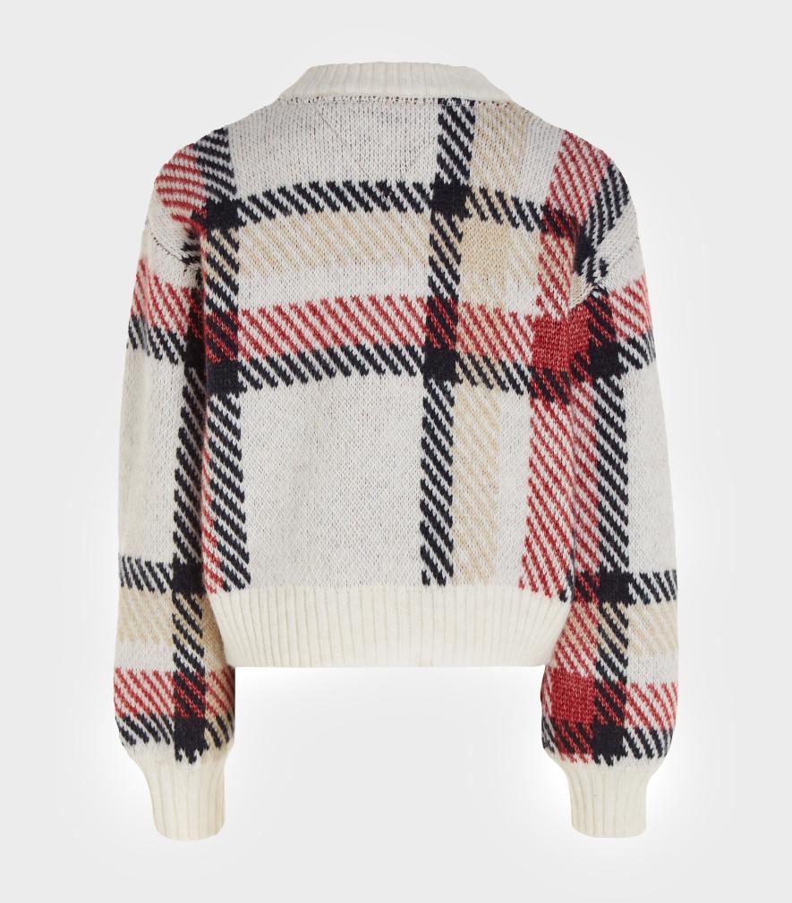 Tommy Hilfiger  - Girls -  Hilfiger Check Crew Neck Sweater Relaxed Fit - Image 9