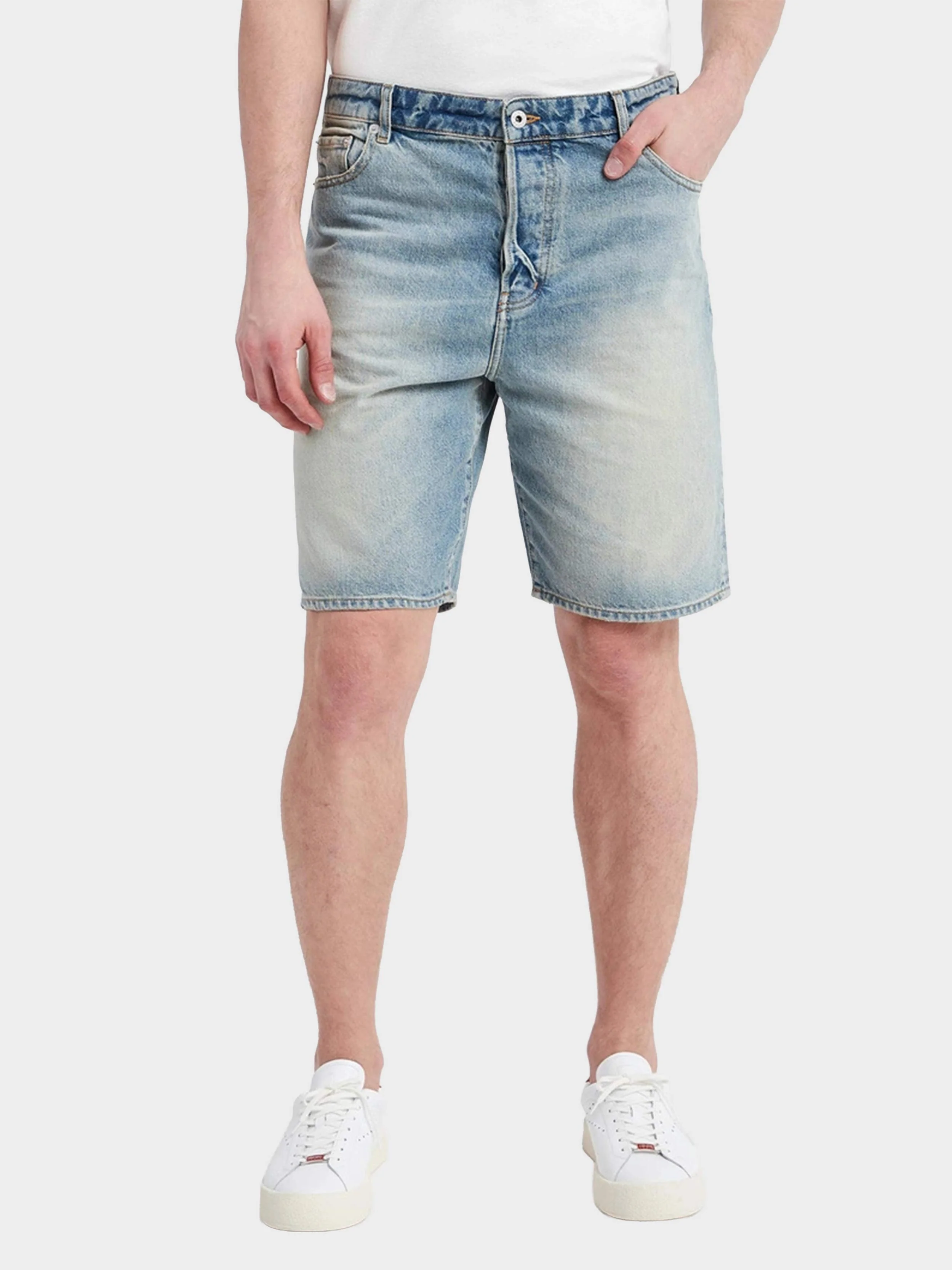 Kenzo - Men's Knee Length Faded Denim Shorts - Image 3