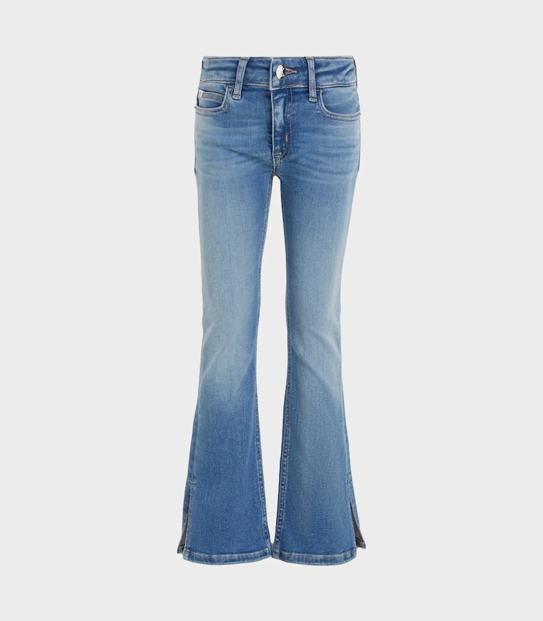 Calvin Klein  - Girls -  Flare Split Visual Jeans - Image 2