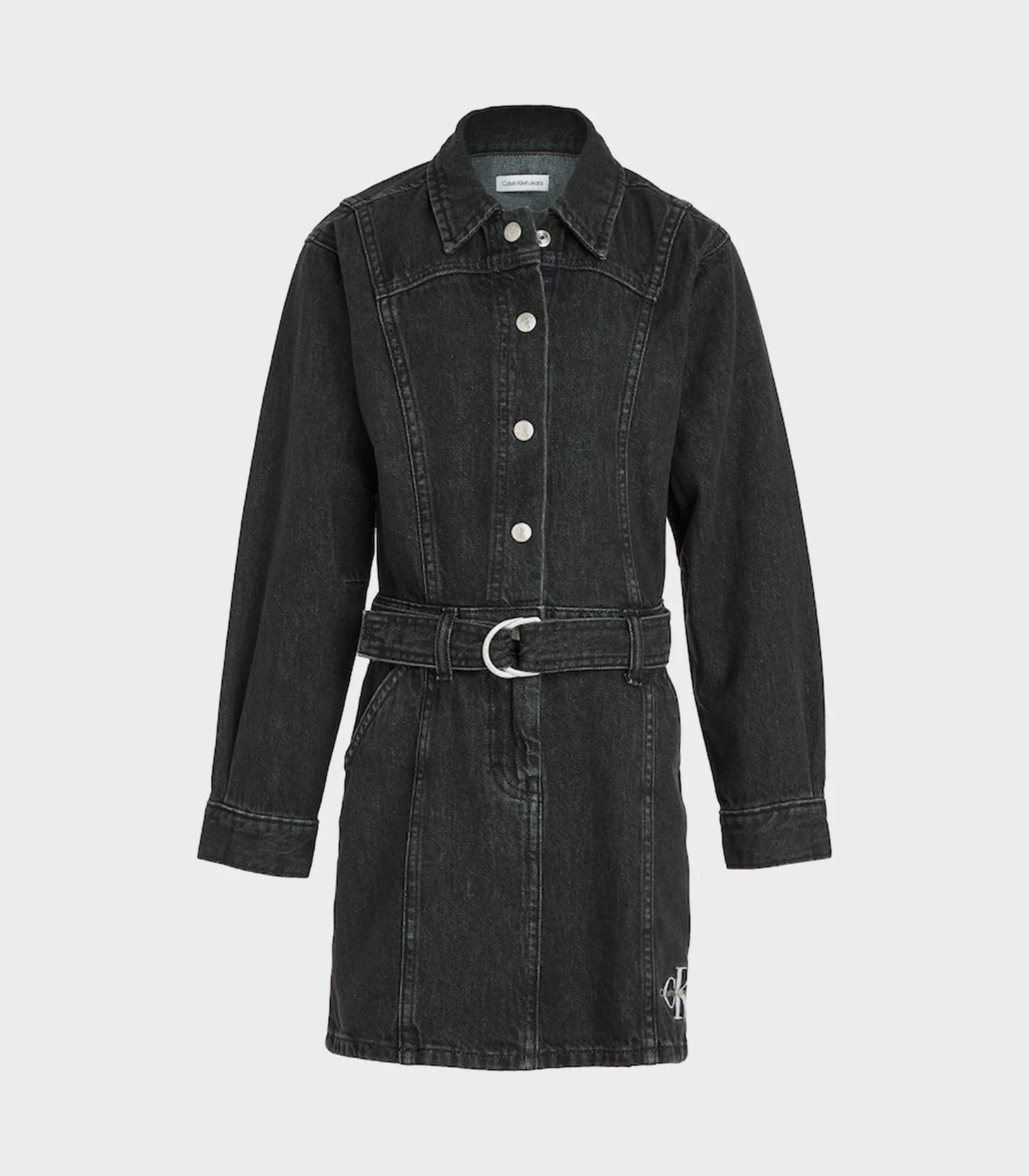 Calvin Klein  - Girls -  Long Sleeve Denim Dress - Image 2