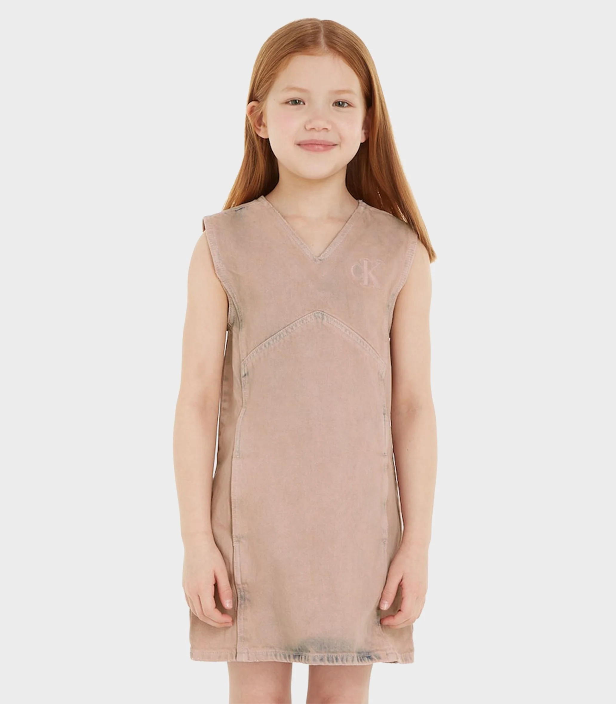 Calvin Klein  - Girls -  Pinafore Dress Overdye - Image 2
