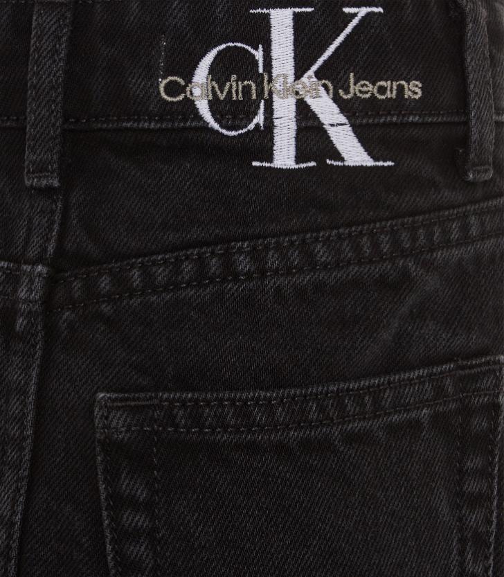 Calvin Klein - Girls' Washed Black Denim Button Skirt - Image 5