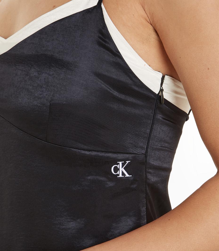 Calvin Klein Jeans - Zipped Back Midi Slip Dress - Image 4