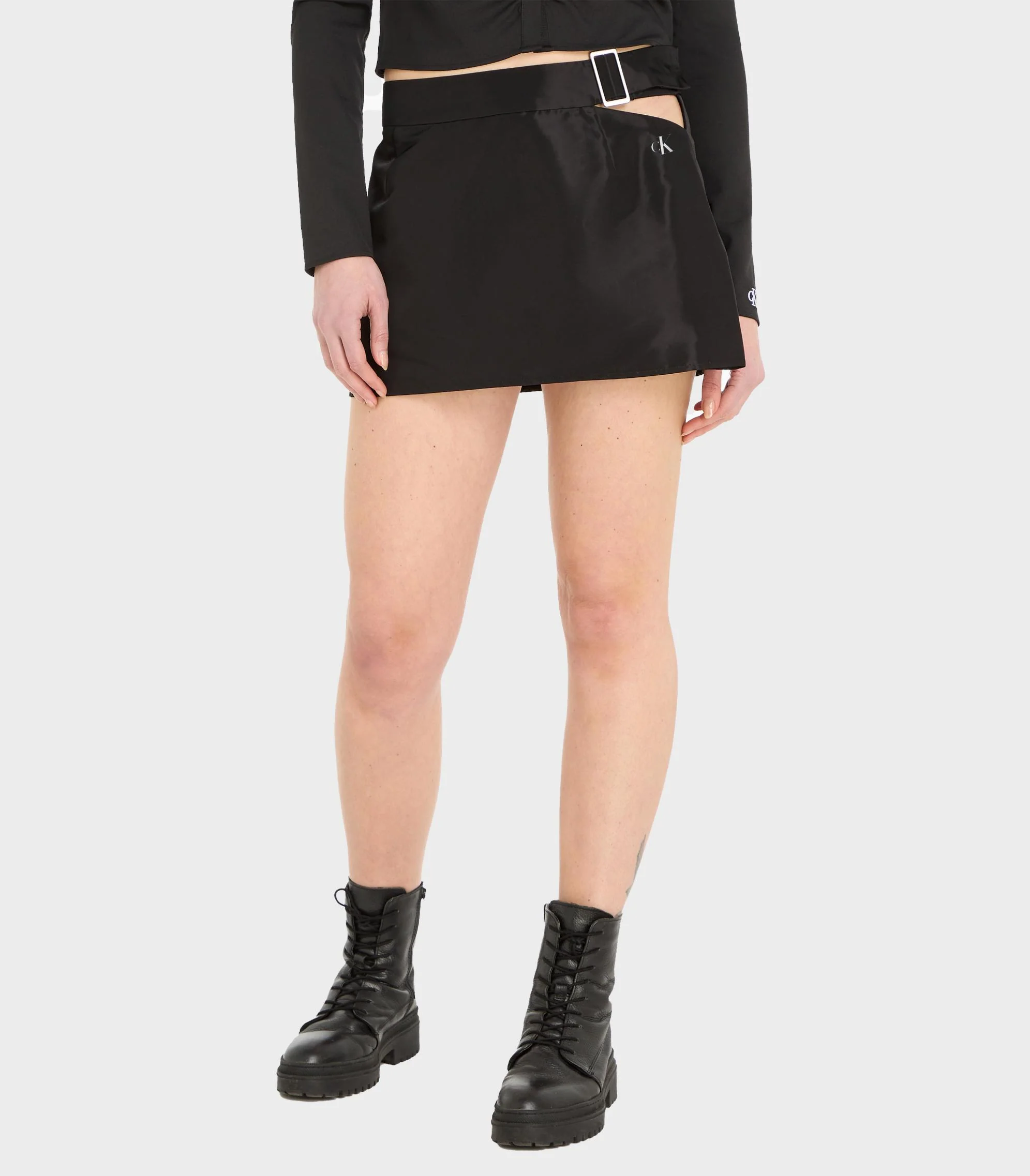 Calvin Klein Jeans - Women's Cut Out Shiny Mini Skirt - Image 2
