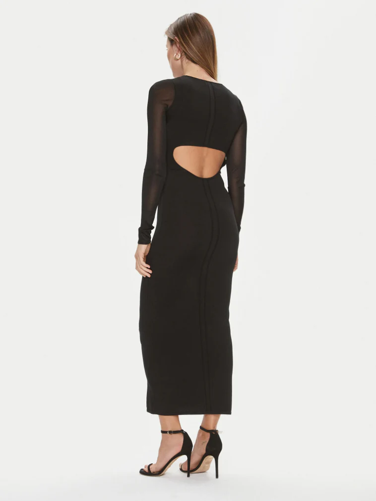 Calvin Klein - Women's Sheer Detail Knitted Slim Fit Dress - Image 3