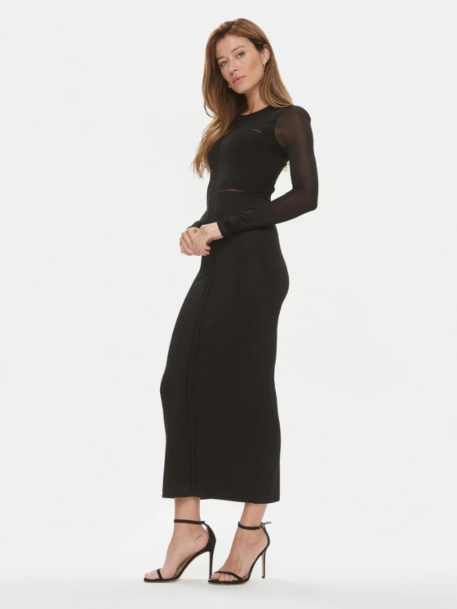 Calvin Klein - Women's Sheer Detail Knitted Slim Fit Dress - Image 4