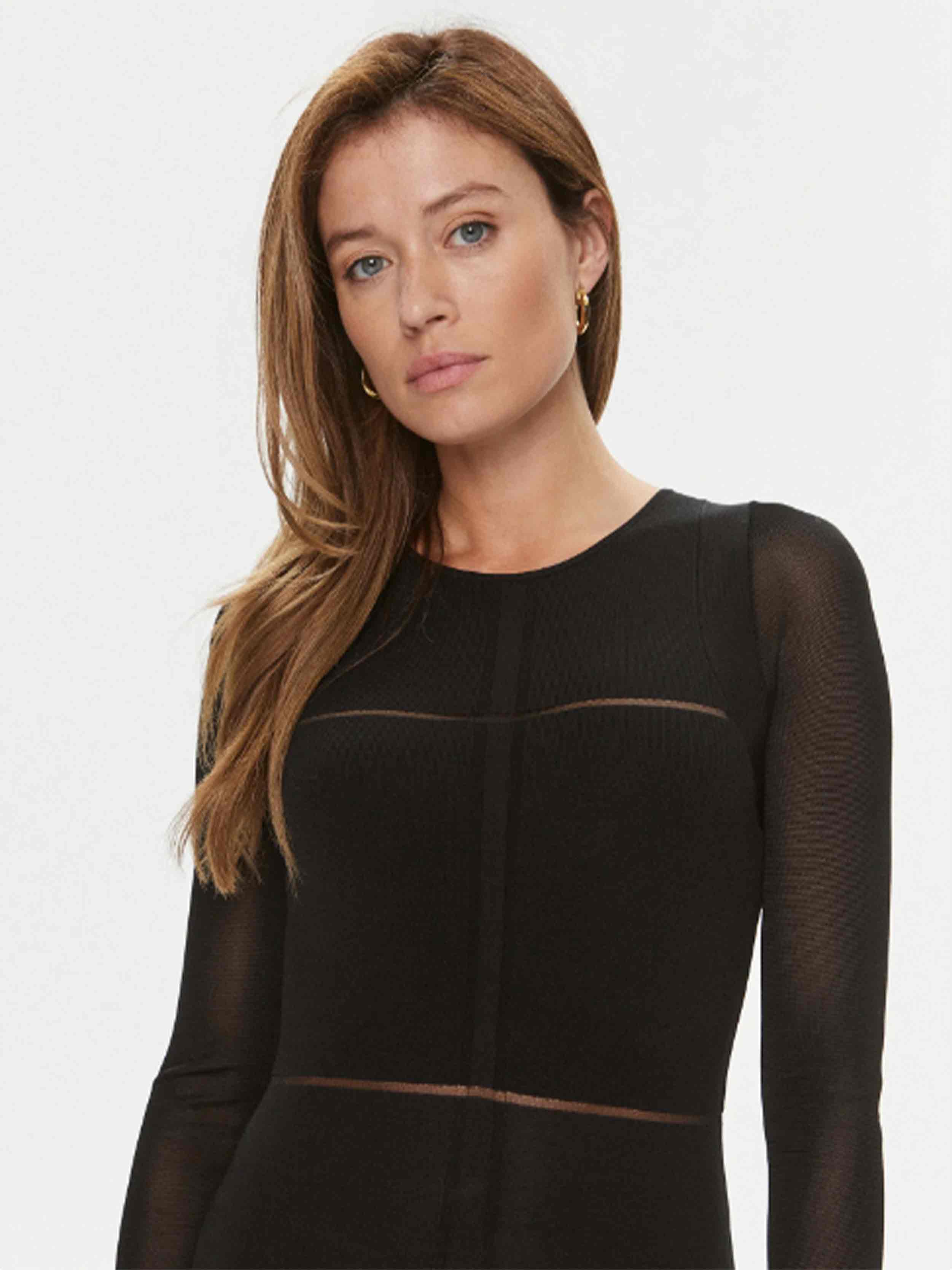 Calvin Klein - Women's Sheer Detail Knitted Slim Fit Dress - Image 5