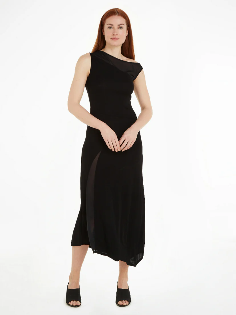 Calvin Klein - Women's Fluid Jersey Panel Midi Dress - Image 2