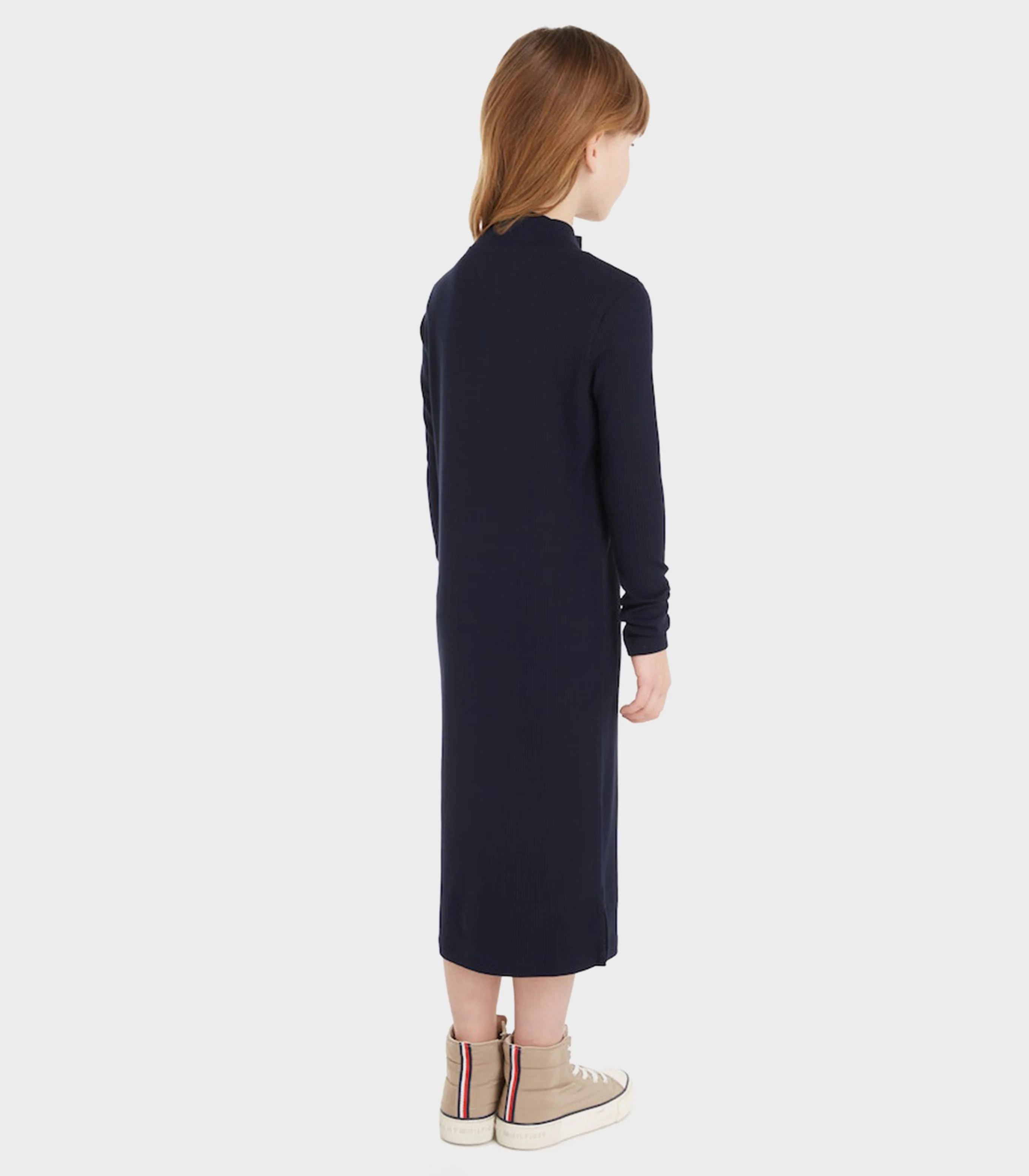 Tommy Hilfiger  - Girls Turtle Neck Rib Dress - Image 3