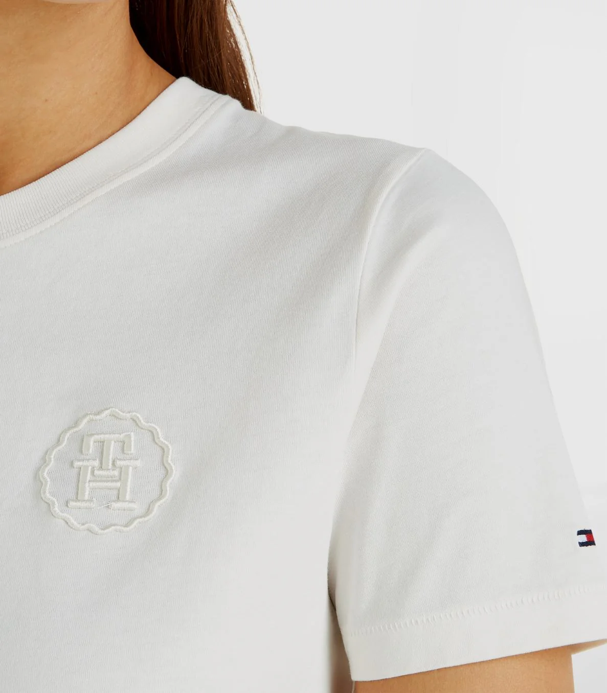 Tommy Hilfiger - Women's Modern Tonal Logo Embroidery T-Shirt - Image 14
