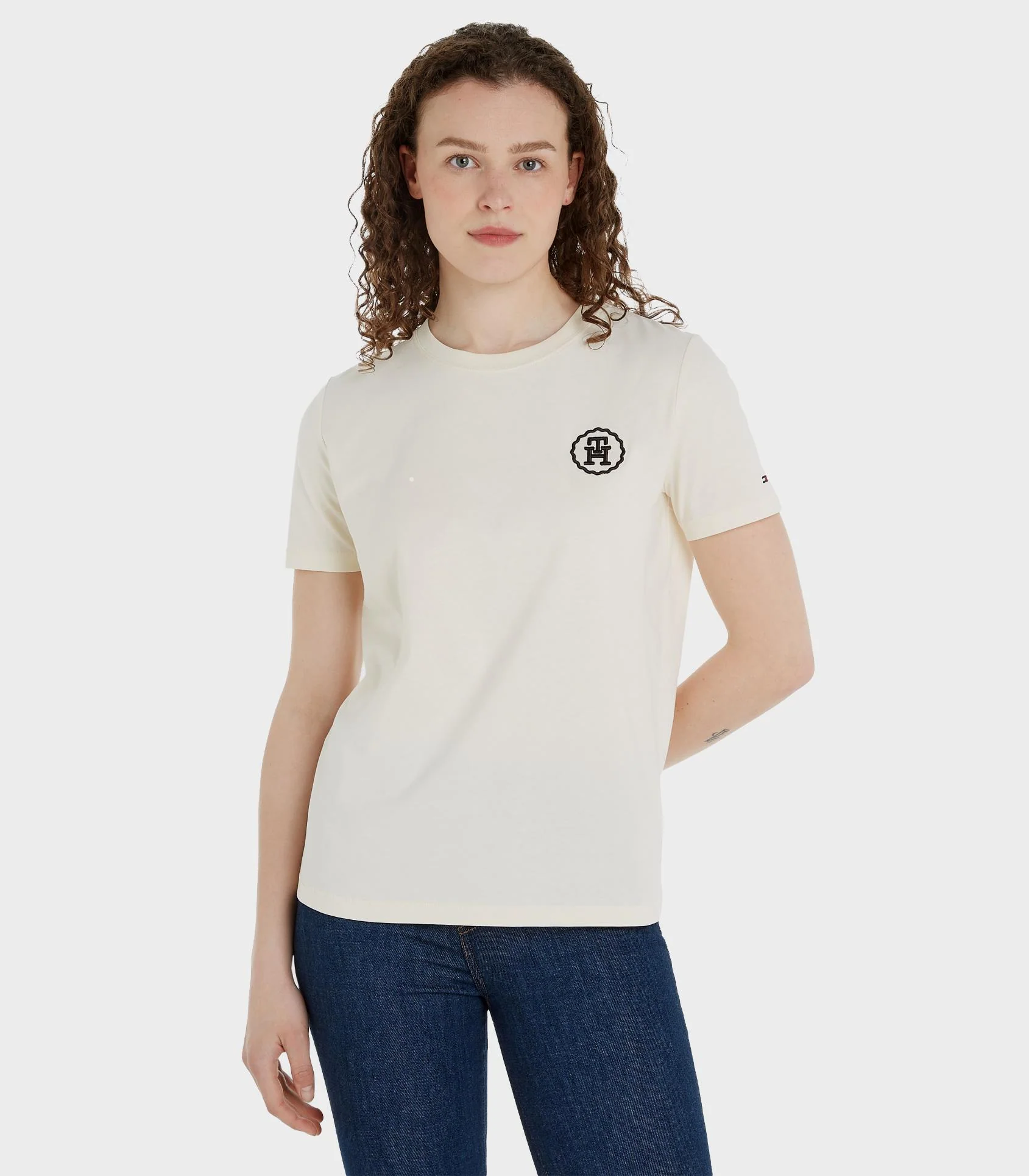 Tommy Hilfiger - Women's Modern Tonal Logo Embroidery T-Shirt - Image 2