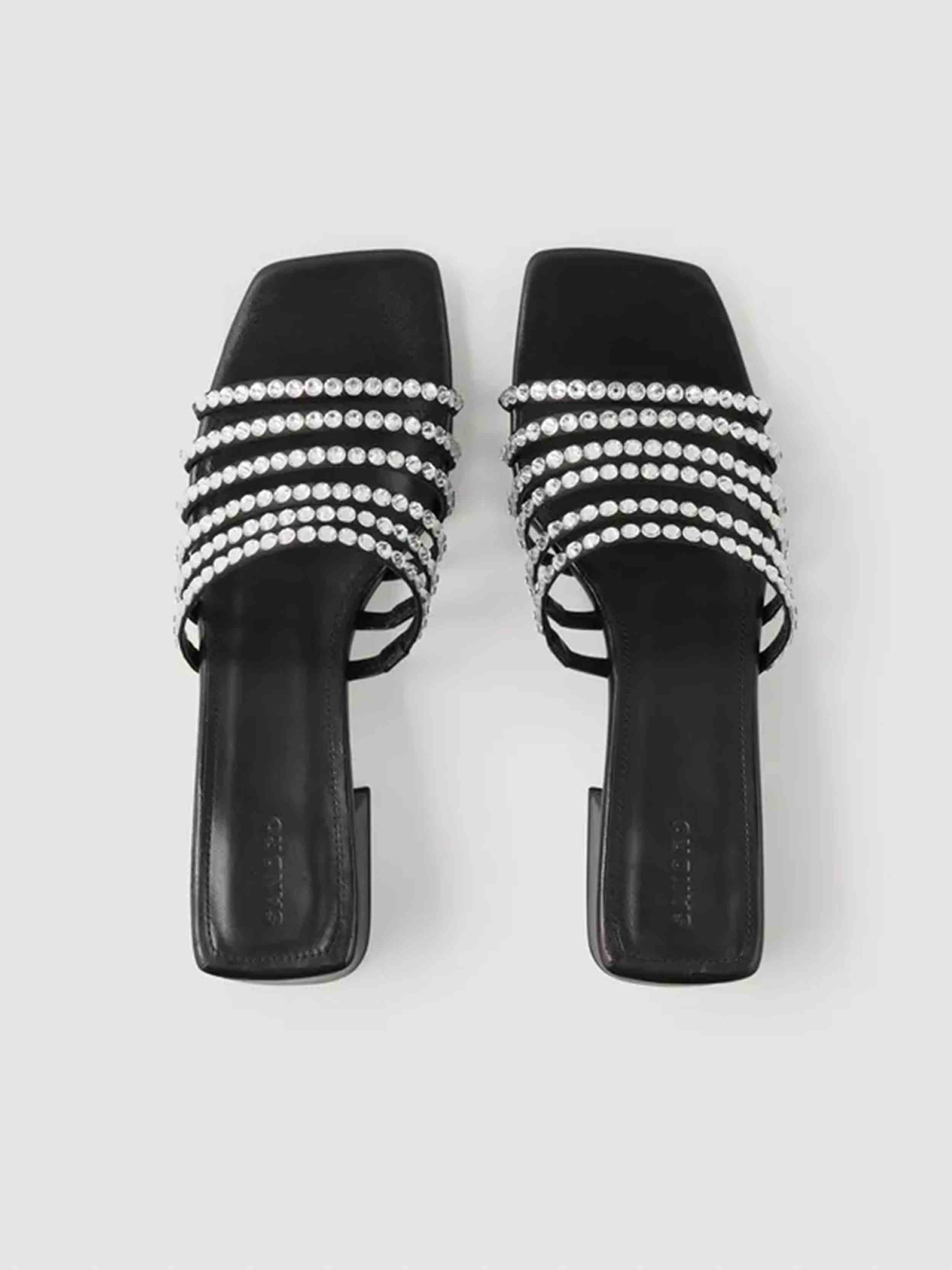 SANDRO - Women's Rhinestone Mules - Image 4