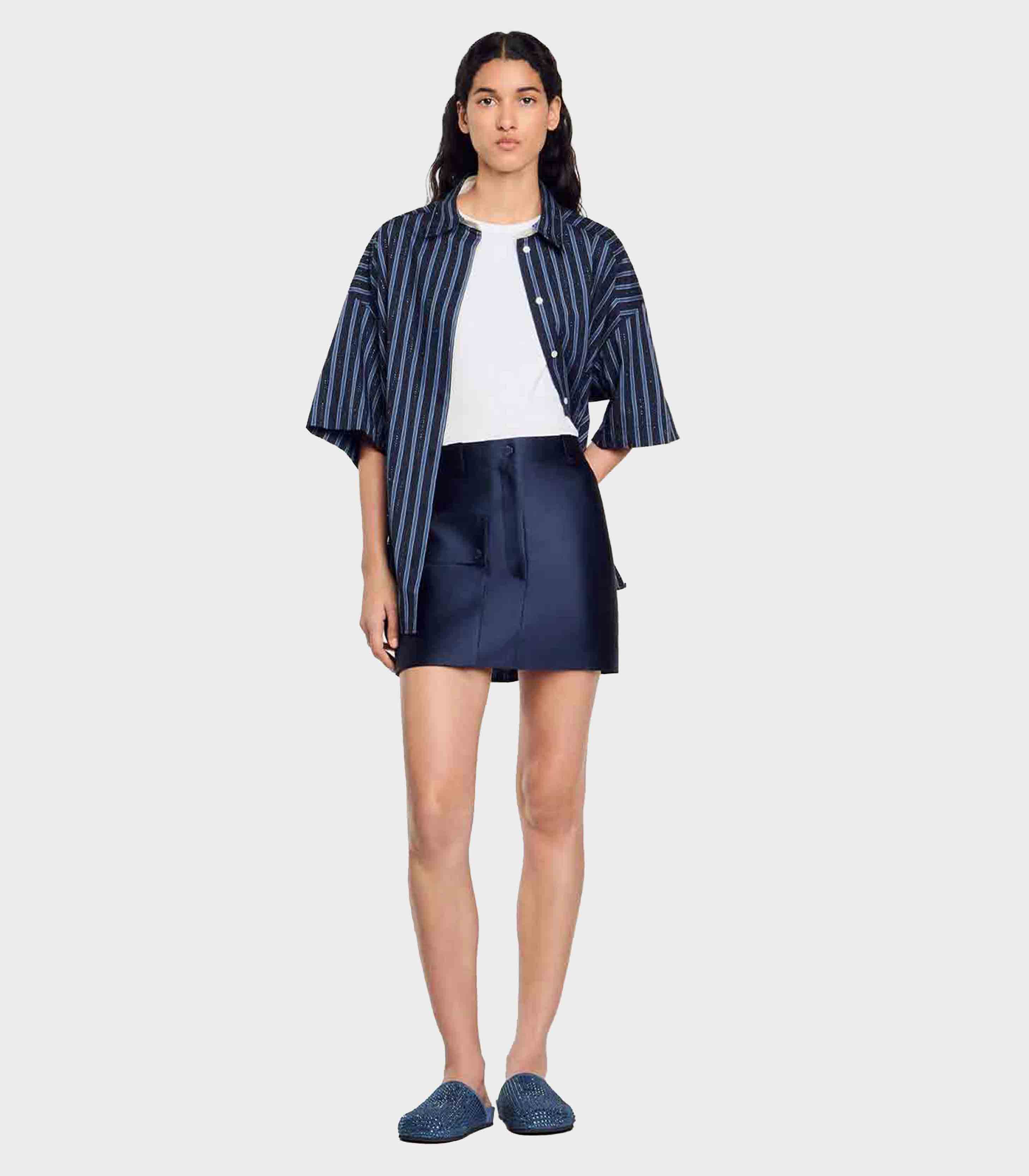 SANDRO - Satin Short Skirt - Image 3