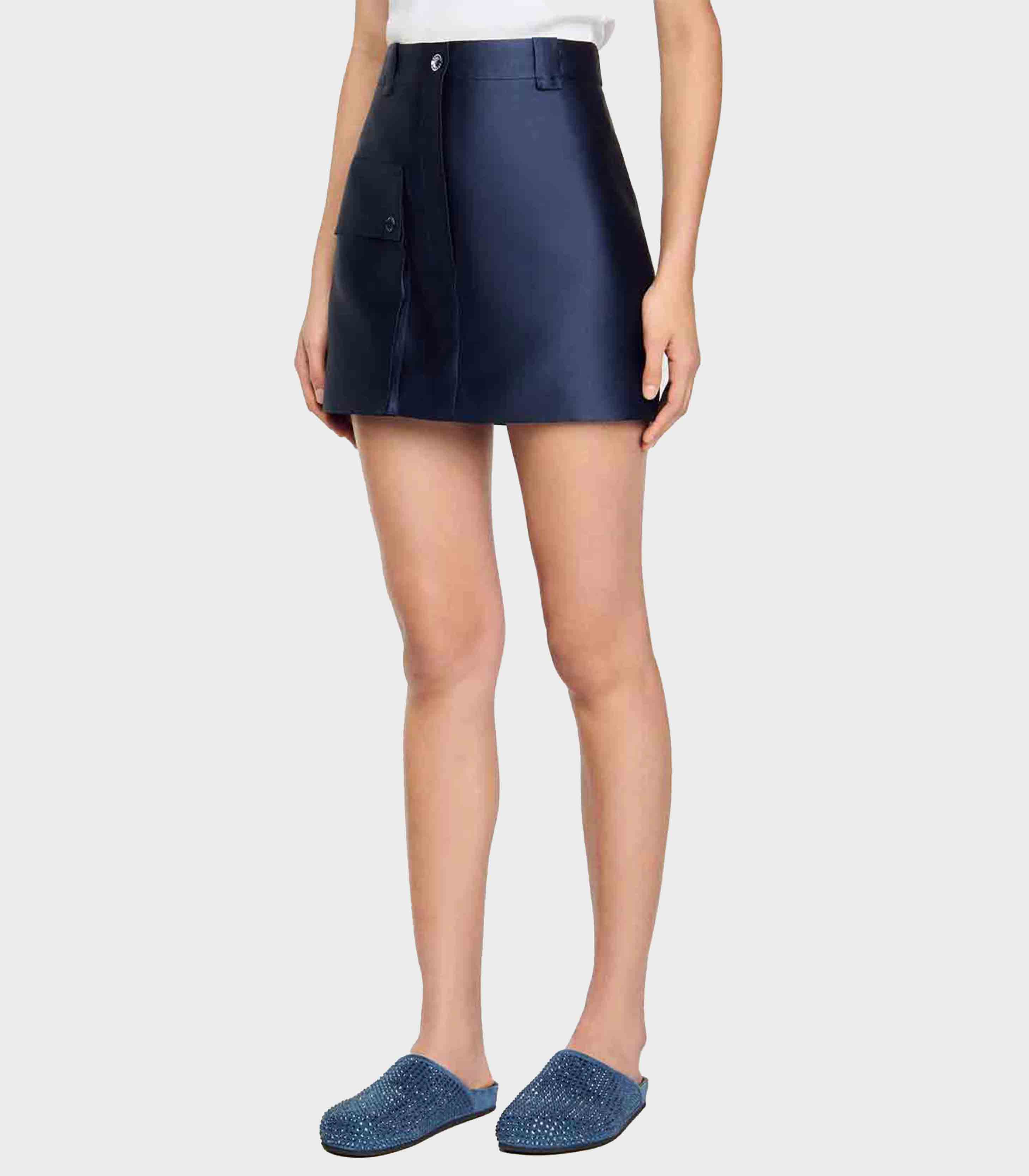 SANDRO - Satin Short Skirt - Image 5