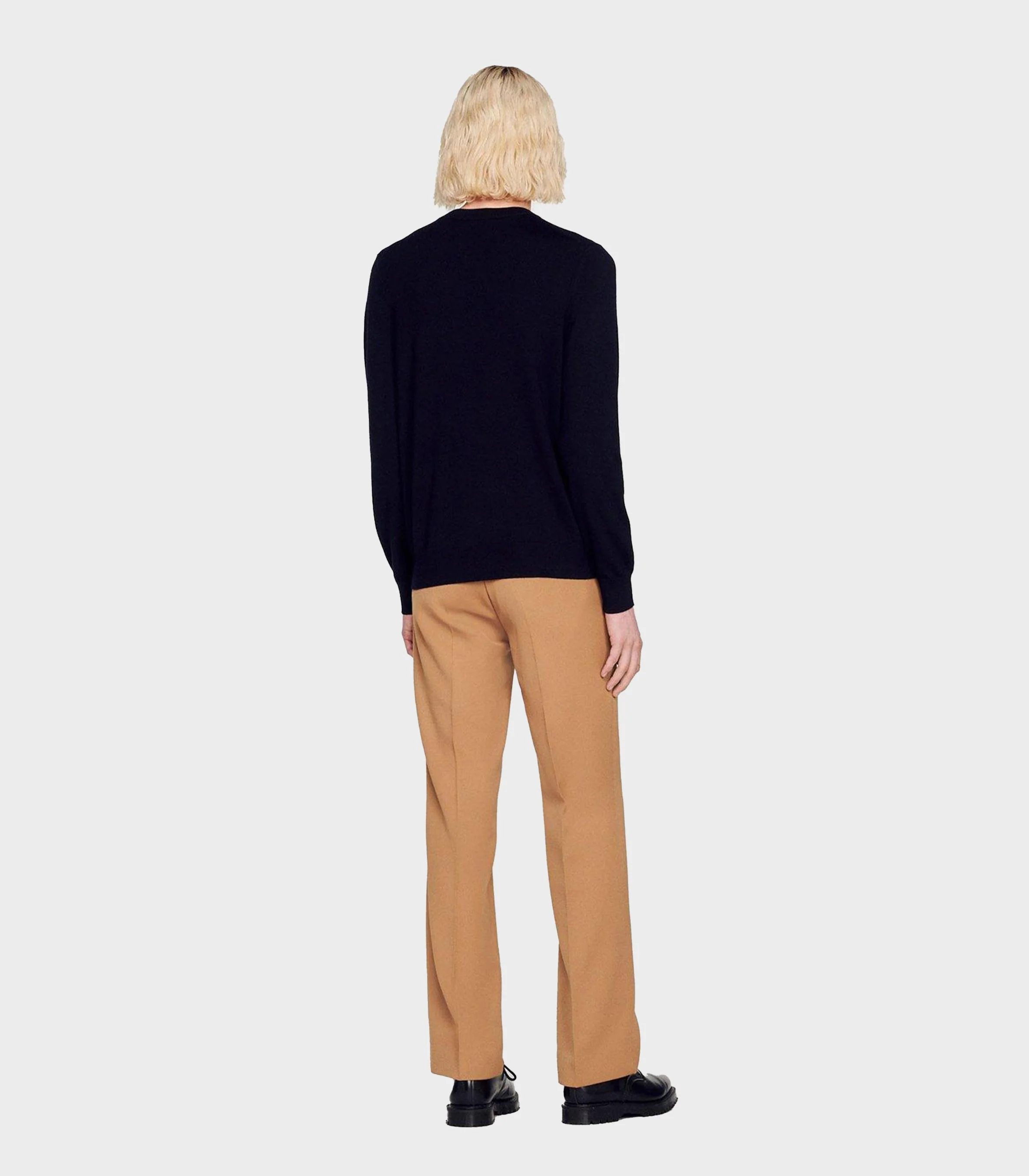 SANDRO - Men's Fine Knit Wool Sweater - Image 10