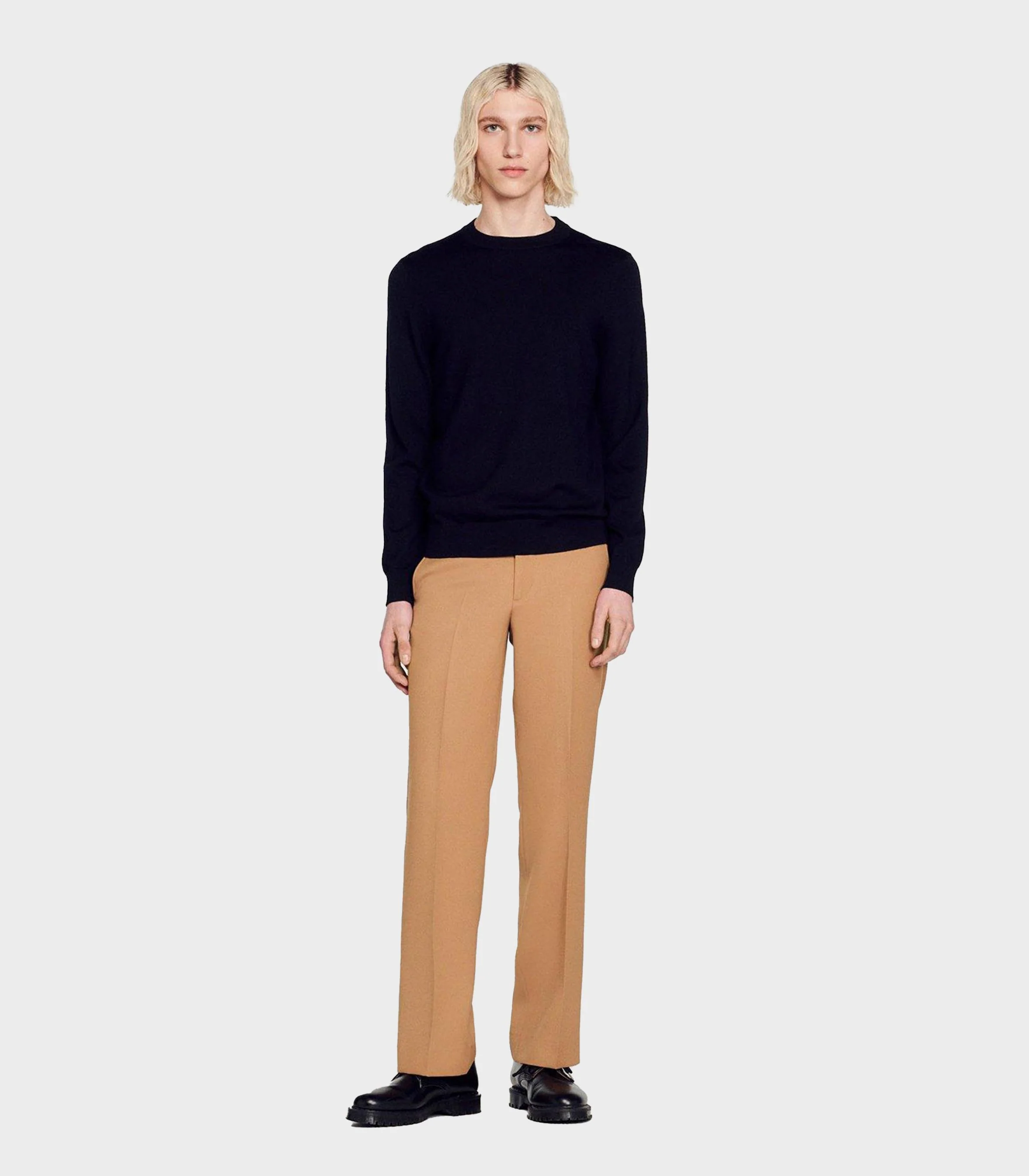 SANDRO - Men's Fine Knit Wool Sweater - Image 9
