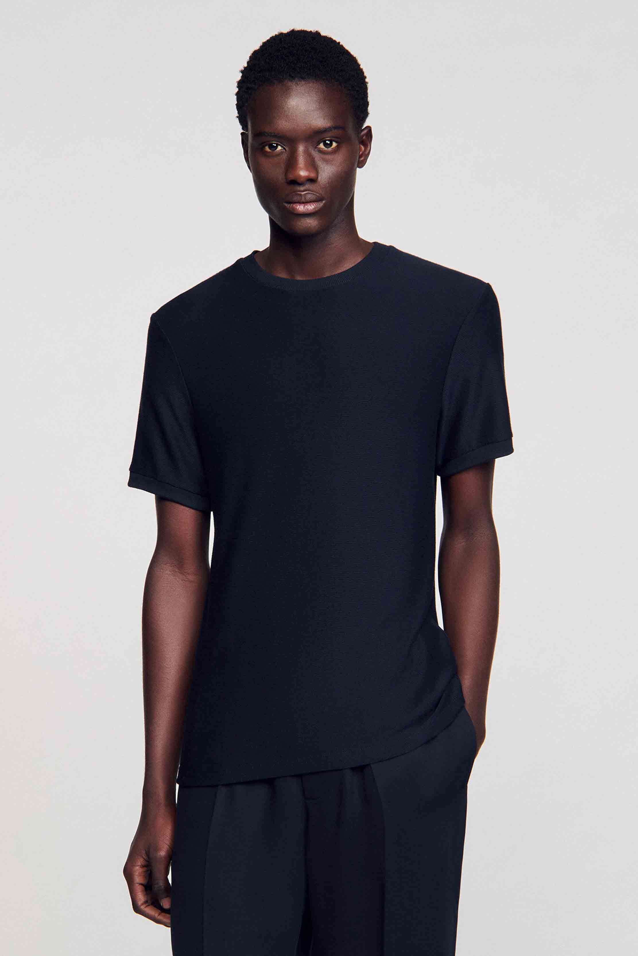 SANDRO - Men's Round Neck T-Shirt - Image 10