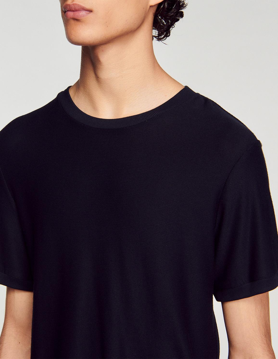 SANDRO - Men's Round Neck T-Shirt - Image 8