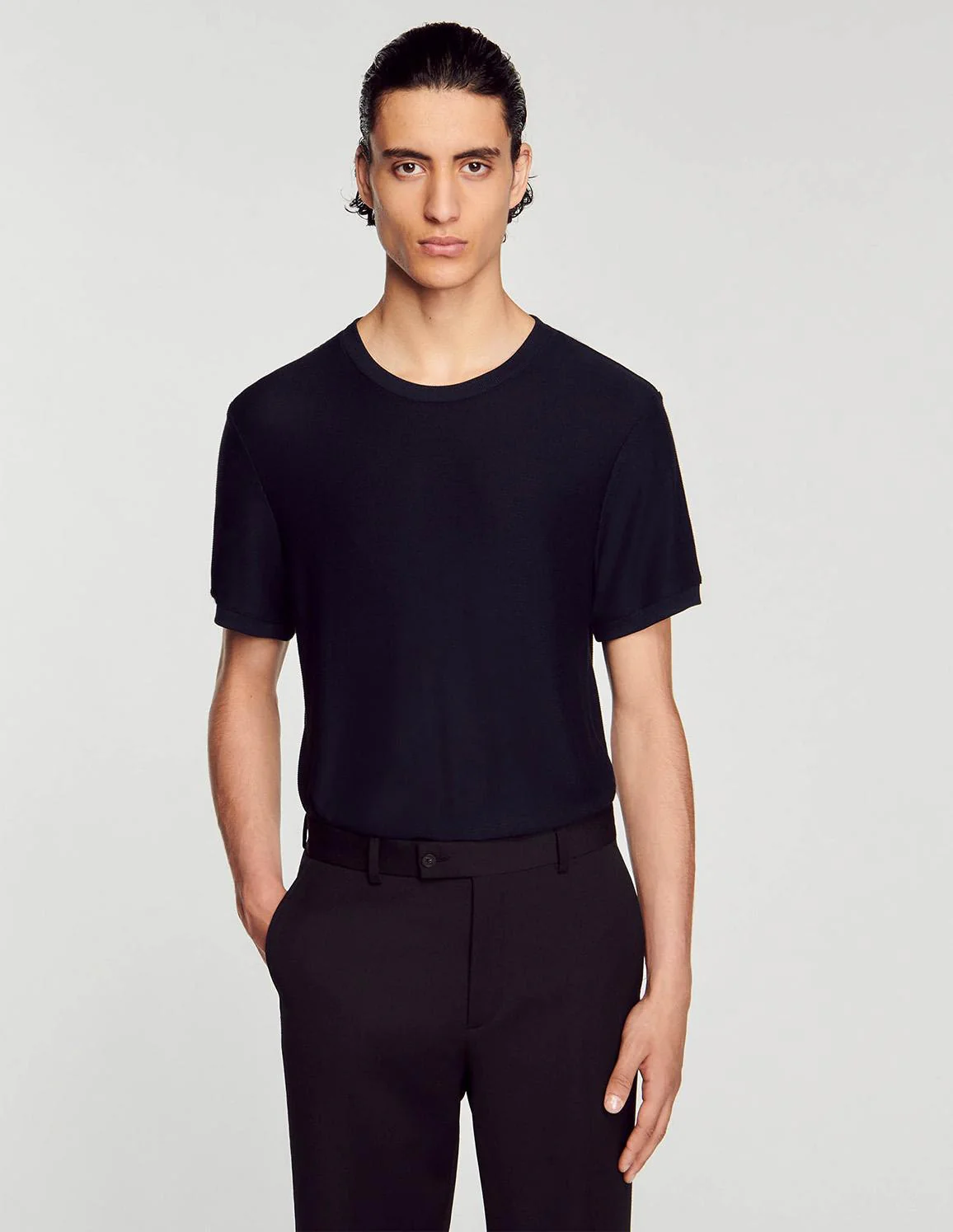 SANDRO - Men's Round Neck T-Shirt - Image 9