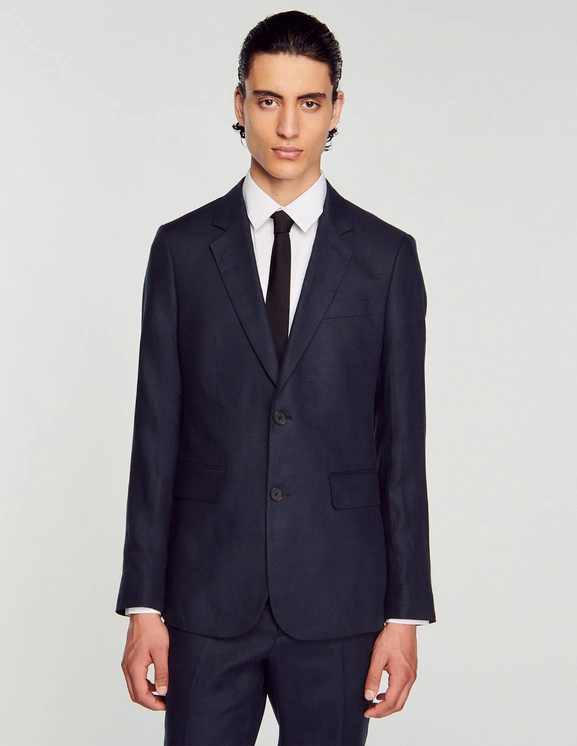 SANDRO - Men's Linen Suit Jacket - Image 8