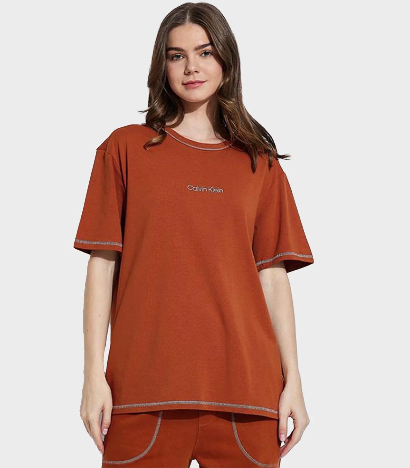 Calvin Klein - Women's Regular Fit Lounge Crew Neck T-Shirt - Image 2