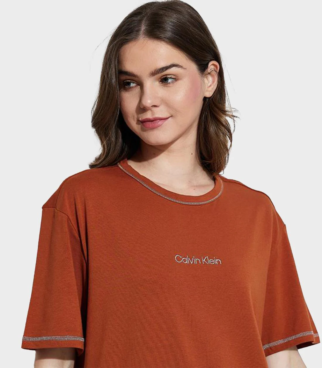 Calvin Klein - Women's Regular Fit Lounge Crew Neck T-Shirt - Image 5