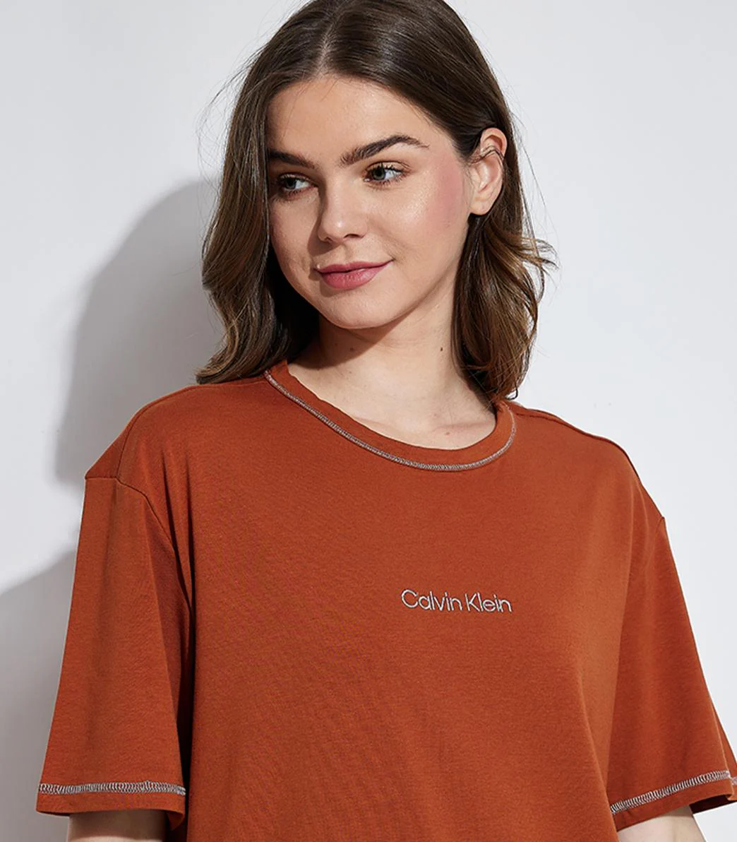 Calvin Klein - Women's Regular Fit Lounge Crew Neck T-Shirt - Image 7
