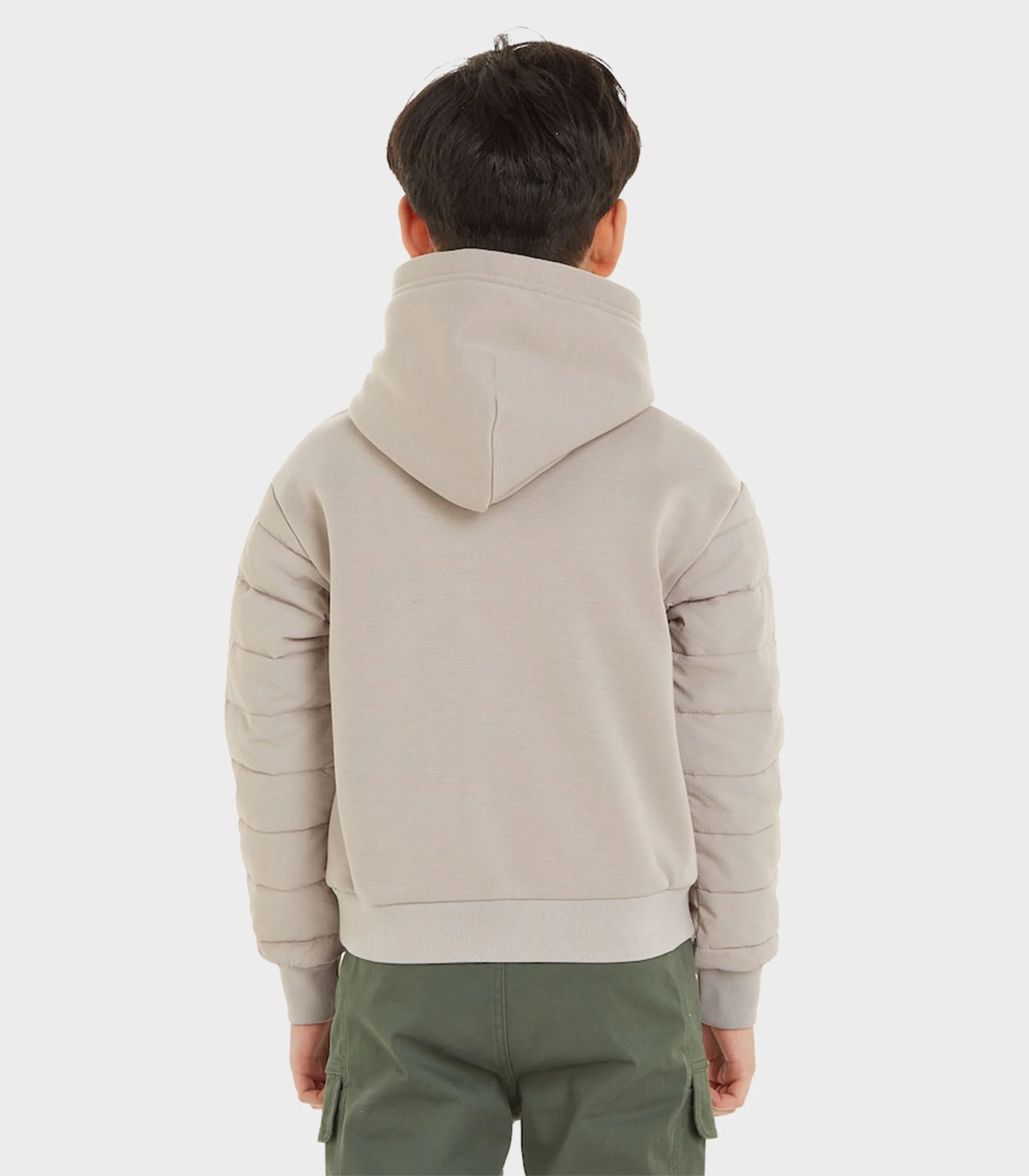 Calvin Klein  - Boys -  Mix Media Padded Nylon Sweatshirt - Image 6