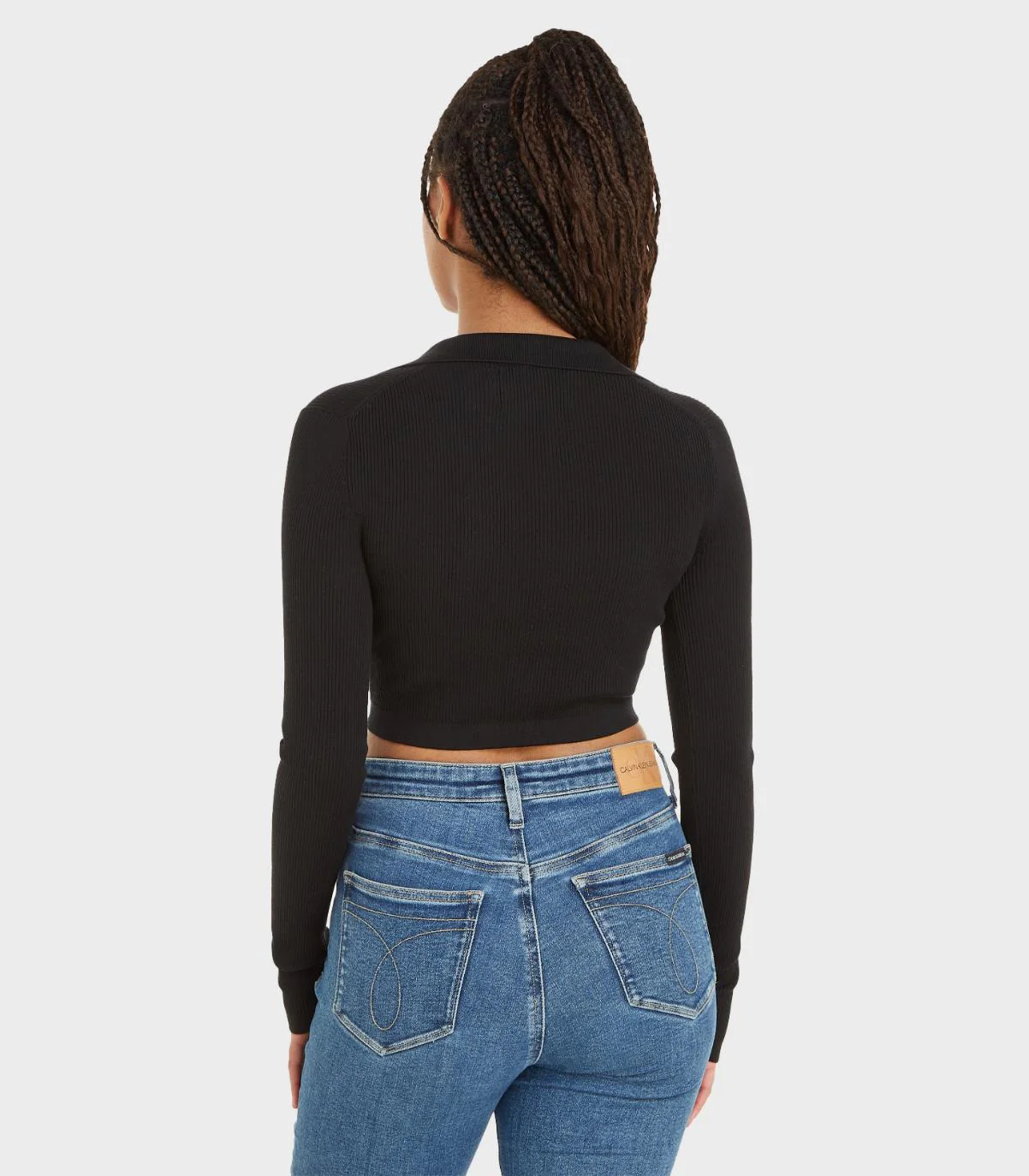 Calvin Klein Jeans - Label Tight Crop V - Neck Sweater - Image 6