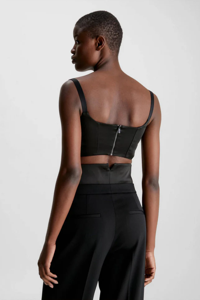 Calvin Klein - Slim Cropped Corset Top - Image 3