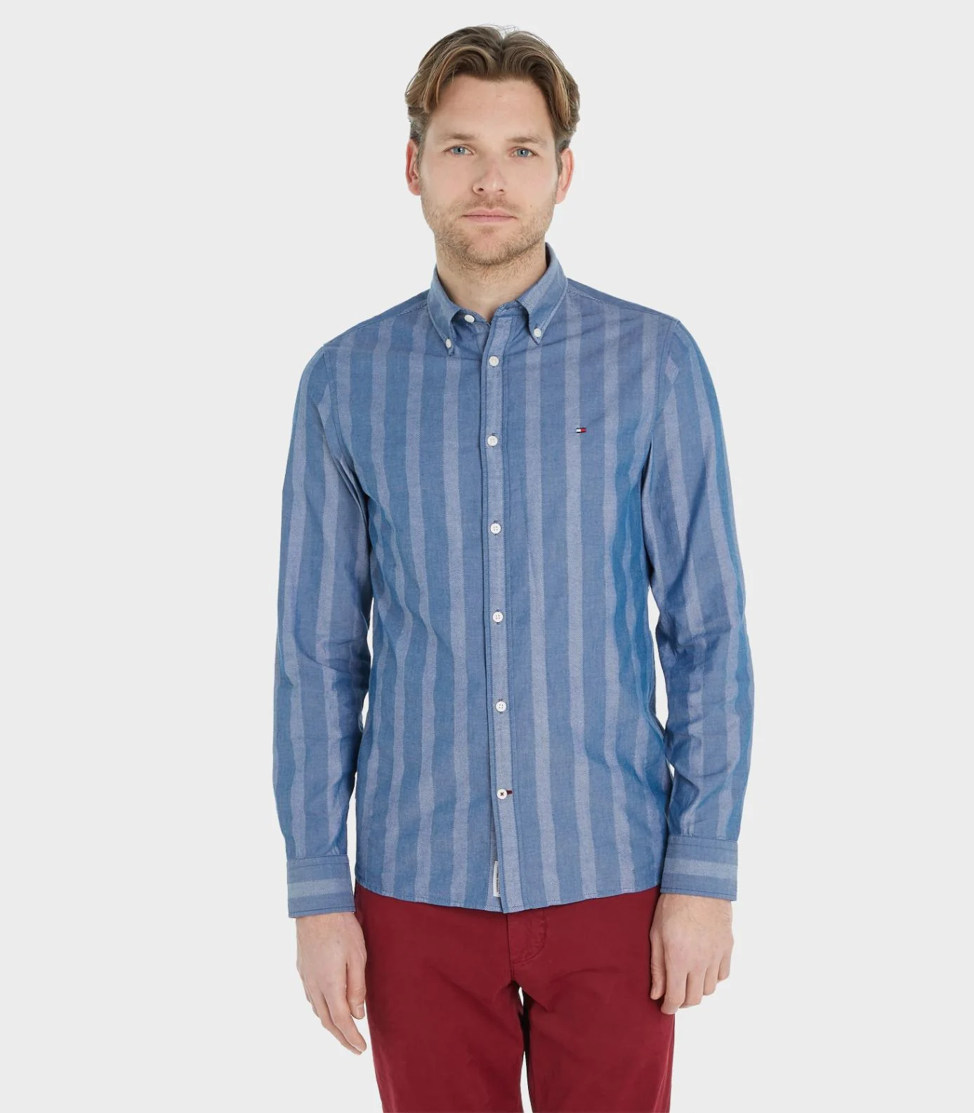 Tommy Hilfiger - Men's Oxford Tonal Stripe Shirt - Image 2