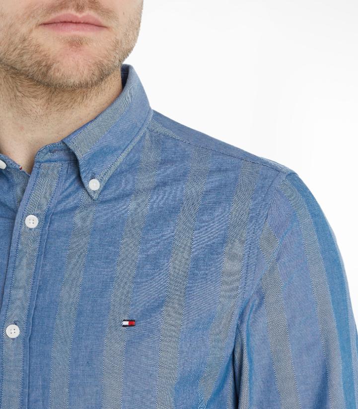 Tommy Hilfiger - Men's Oxford Tonal Stripe Shirt - Image 4