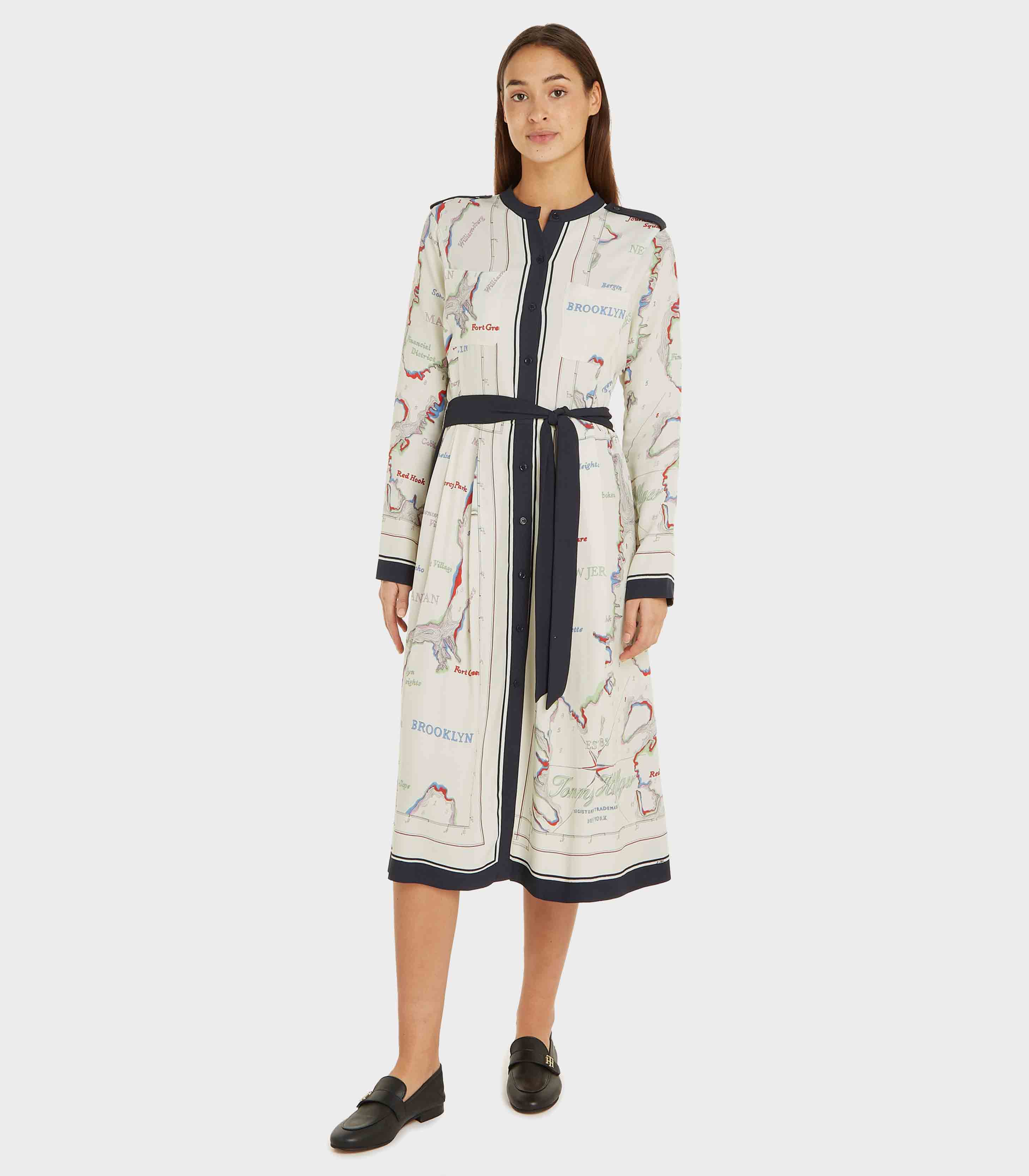 Tommy Hilfiger - Women's Scarf Print Midi Shirt Dress - Image 3
