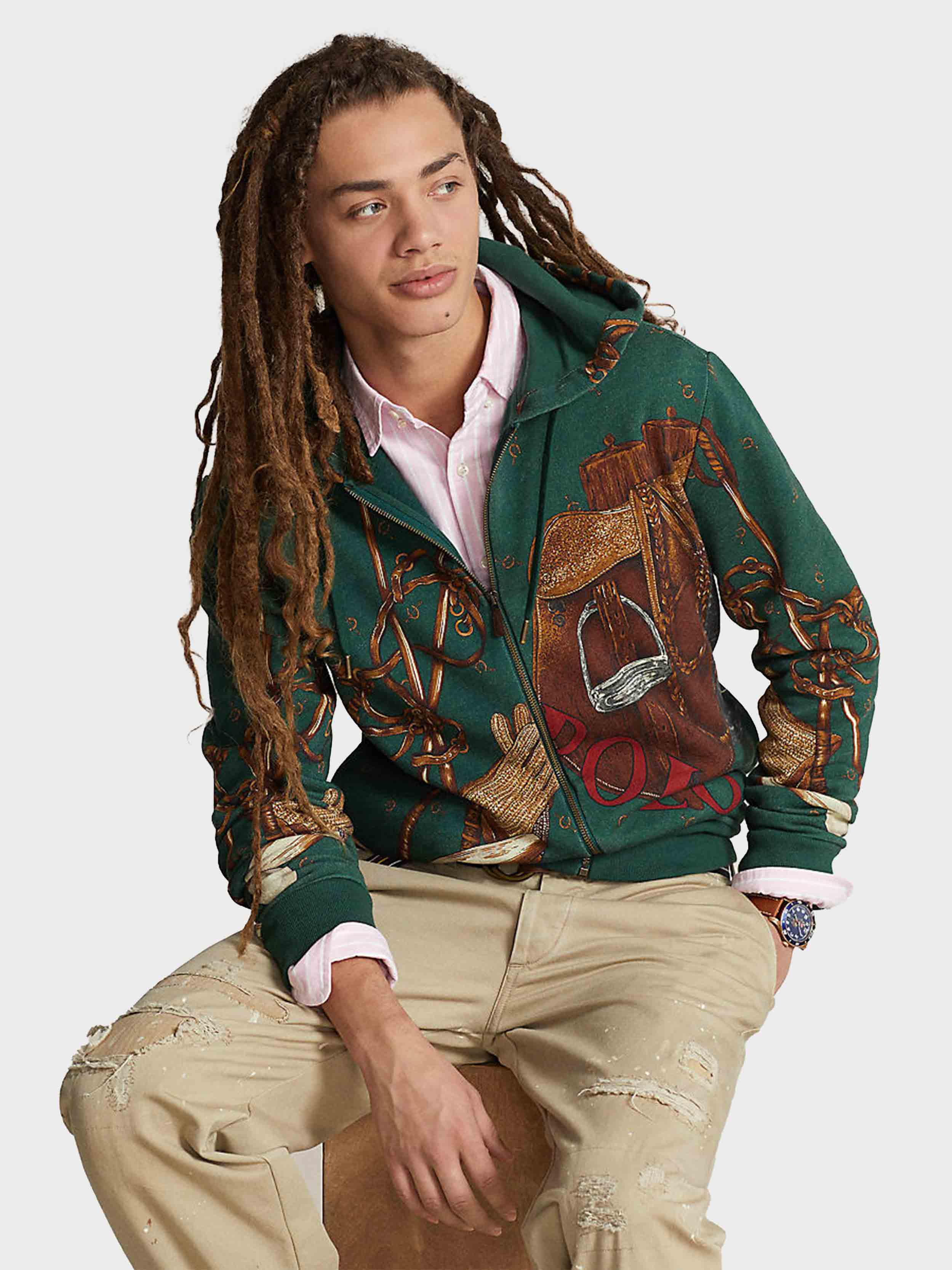 Polo Ralph Lauren - Men's Logo Print Zip-Up Sweatshirt - Image 3
